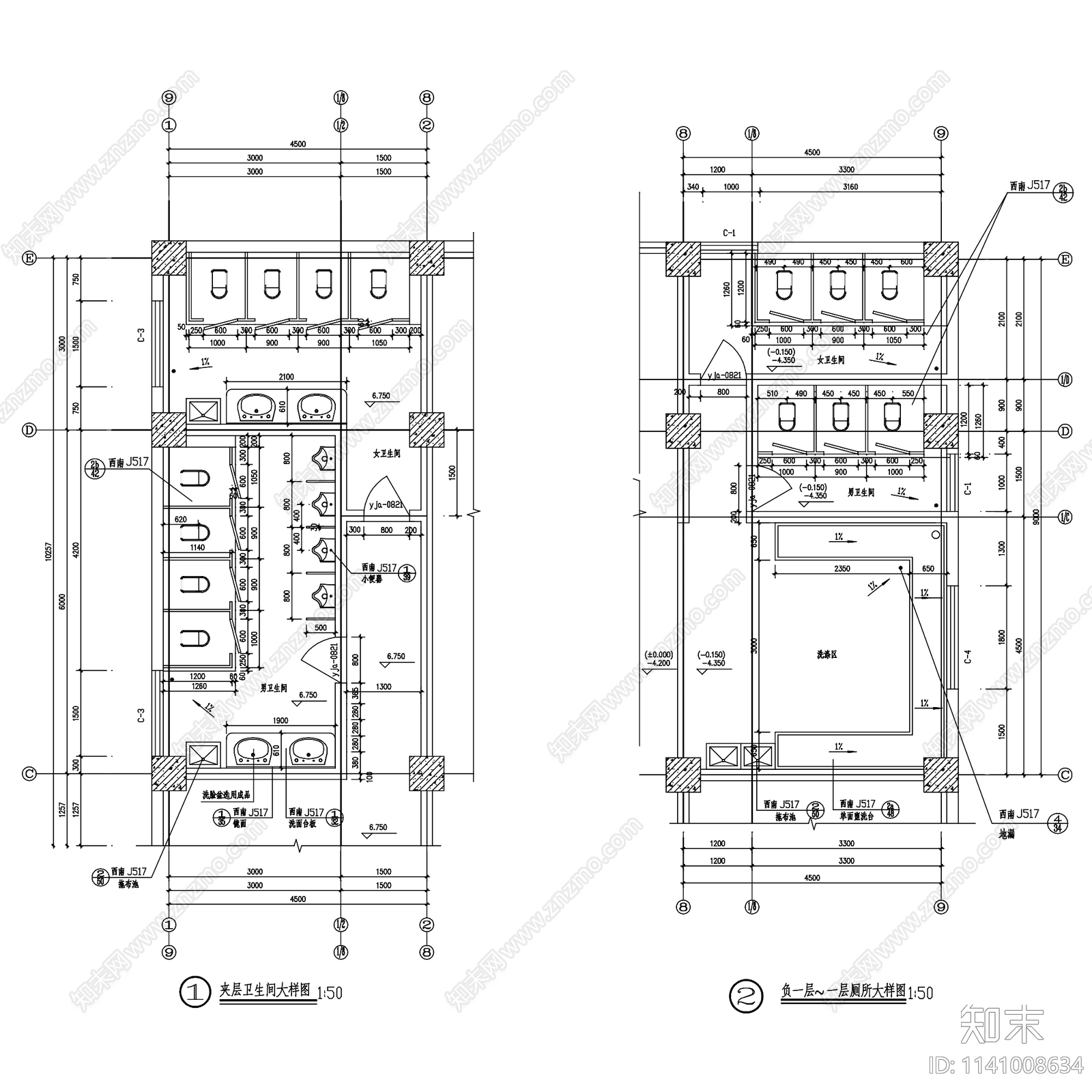 医院家属区公寓住宅楼教室食堂招聘楼建筑cad施工图下载【ID:1141008634】