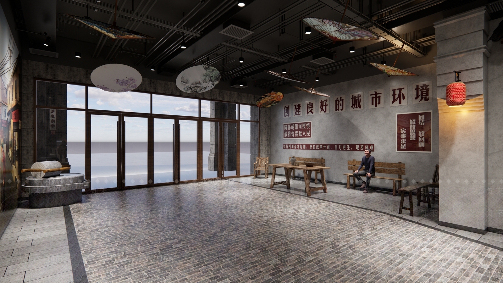 现代商场等候区SU模型下载【ID:1141009891】