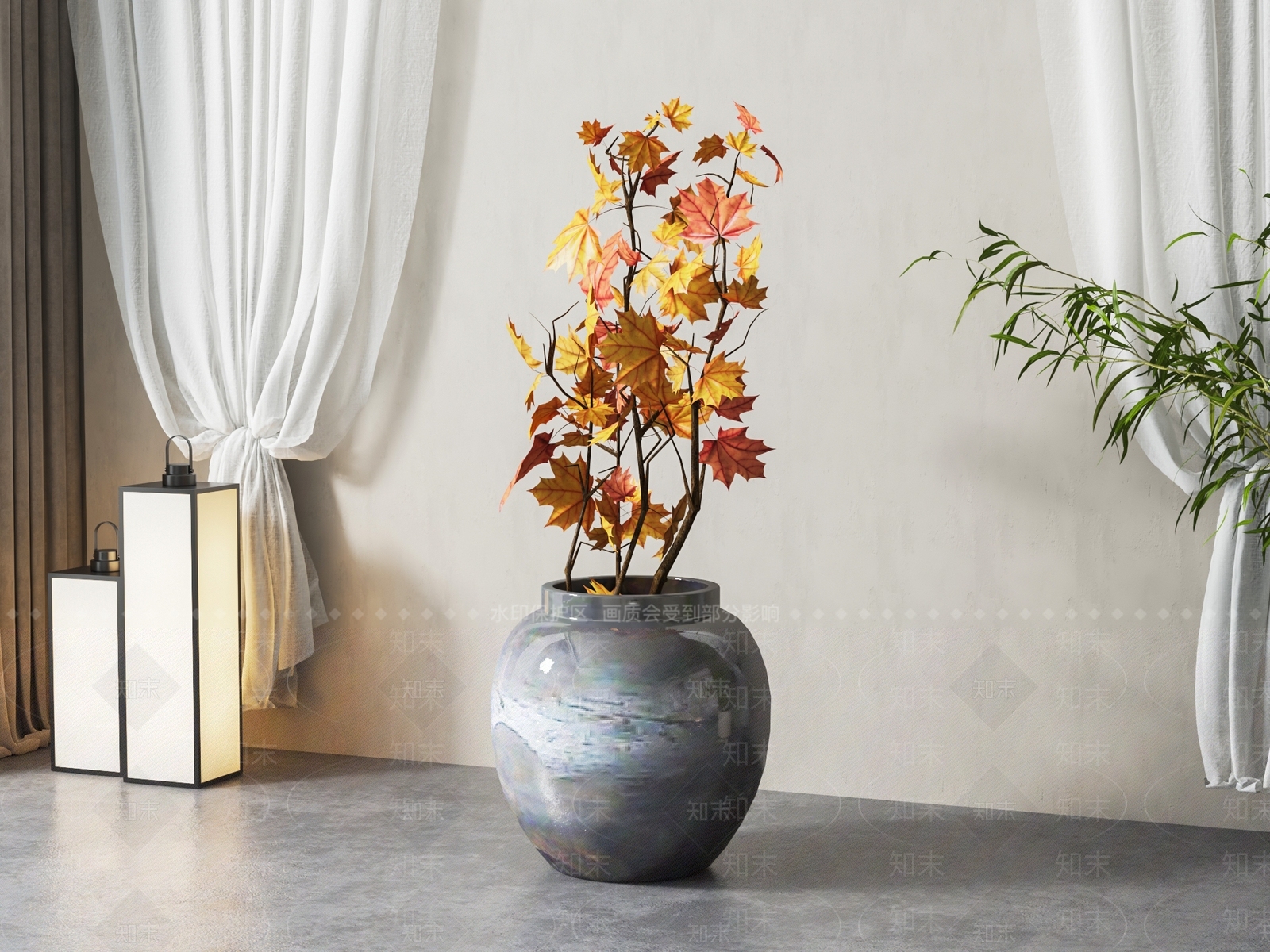 枫叶盆栽3D模型下载【ID:1141010835】