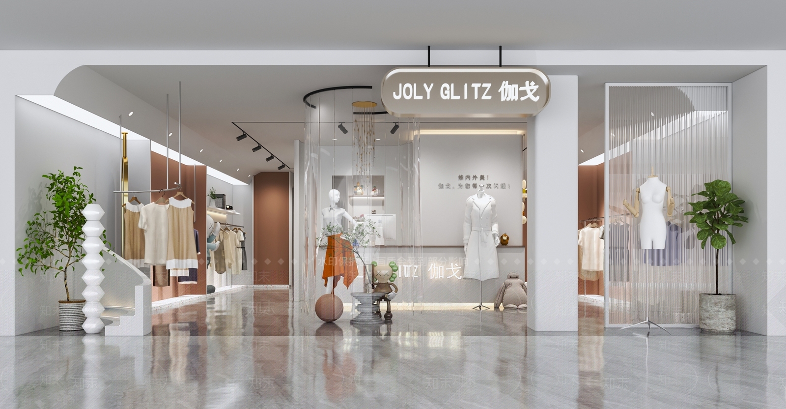 现代服装鞋店3D模型下载【ID:1141013200】