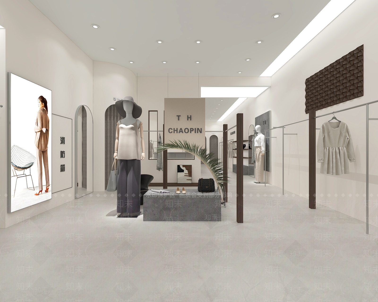 现代时尚女装店3D模型下载【ID:1141041649】