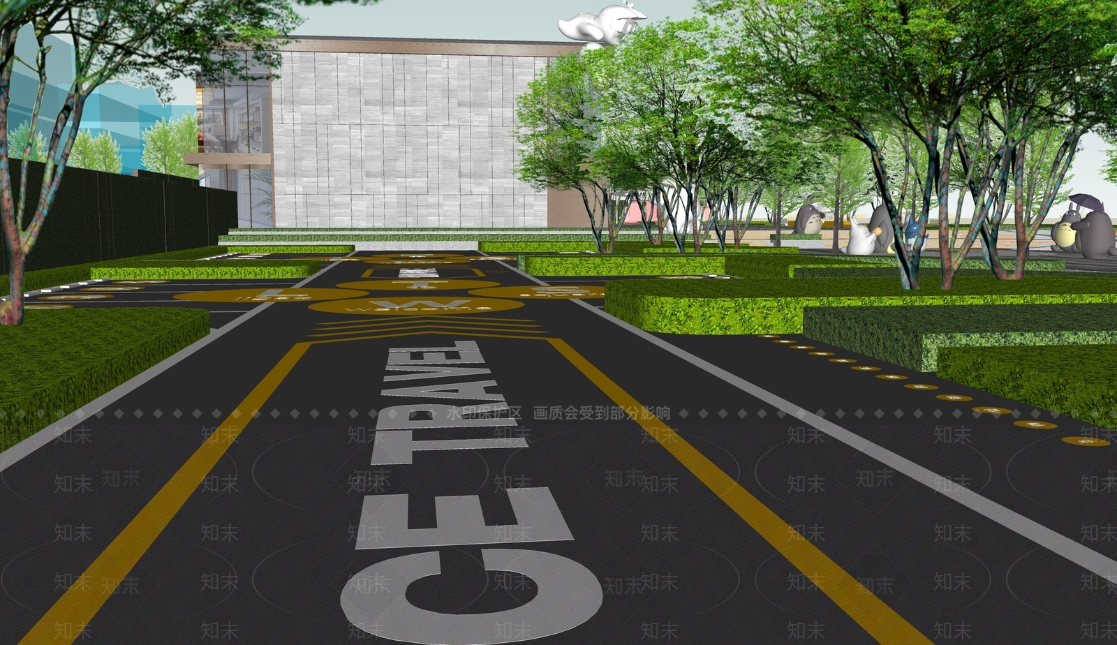 现代停车场SU模型下载【ID:1141042734】