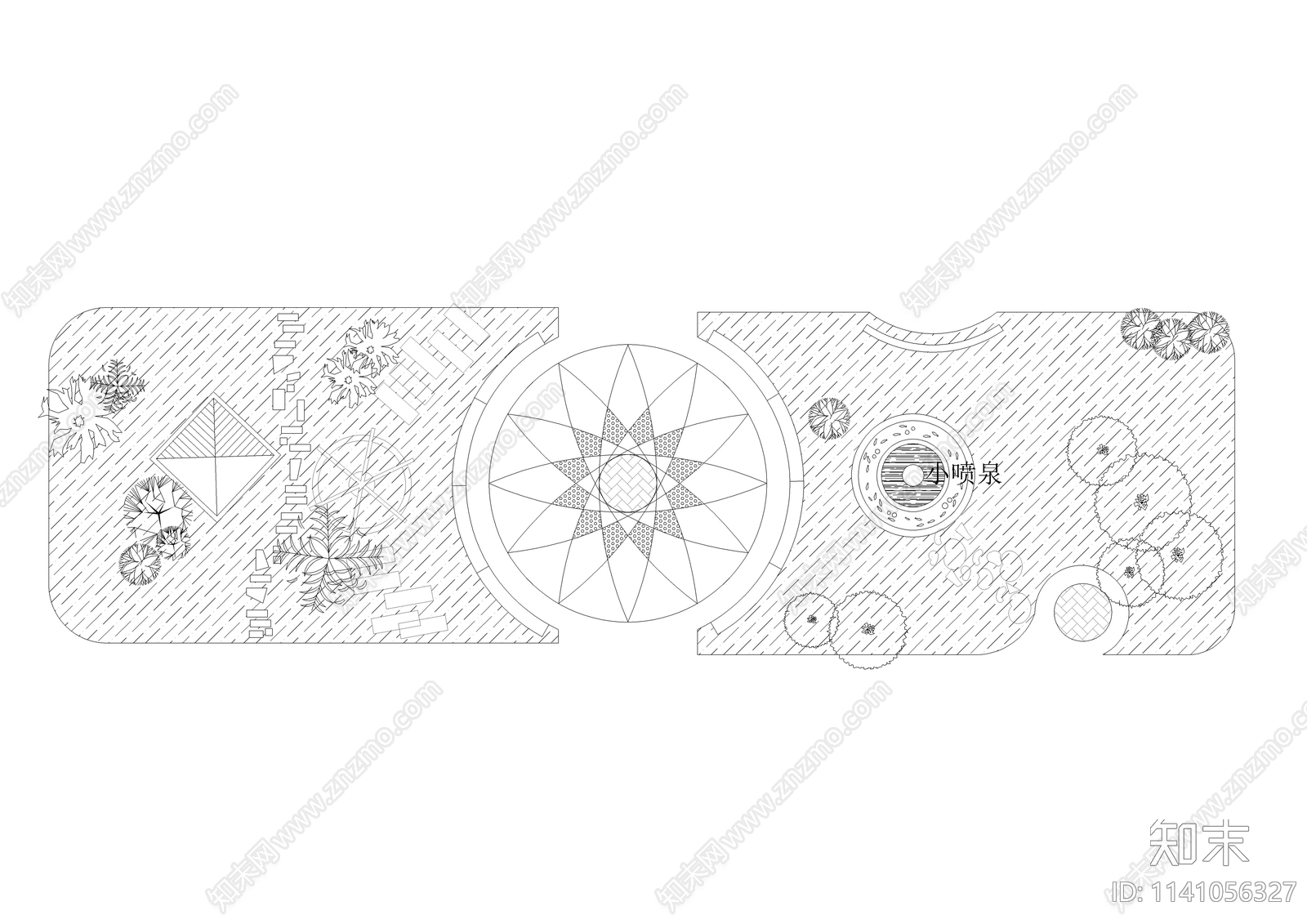 园林景观小品cad施工图下载【ID:1141056327】