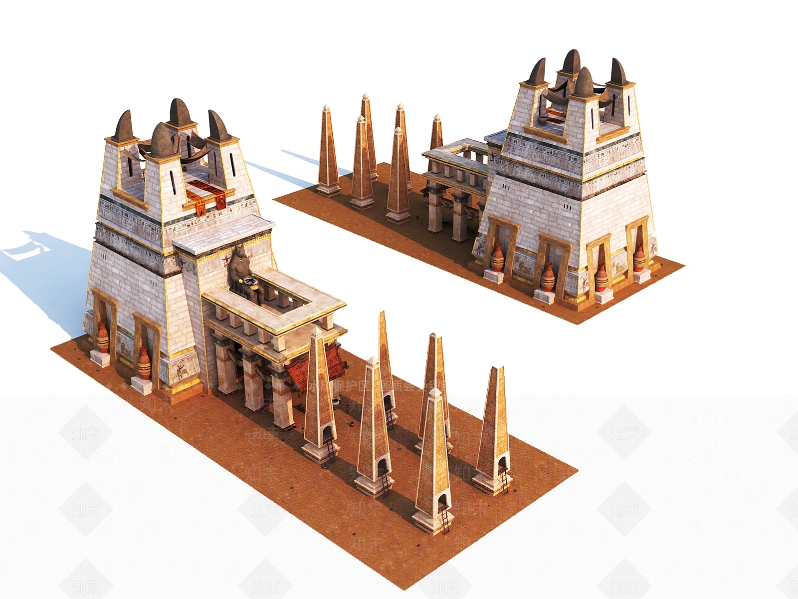 欧式城堡3D模型下载【ID:1141069253】