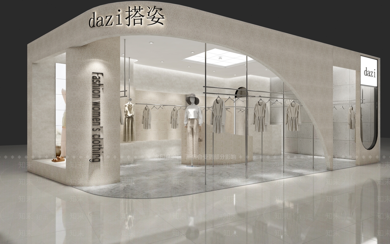 现代服装鞋店3D模型下载【ID:1141989084】
