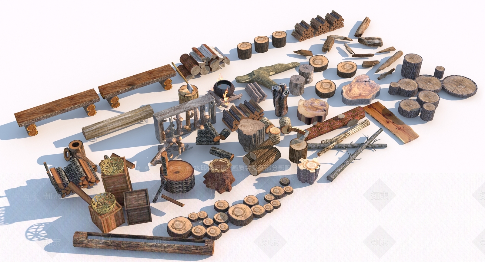 木头3D模型下载【ID:1141060053】