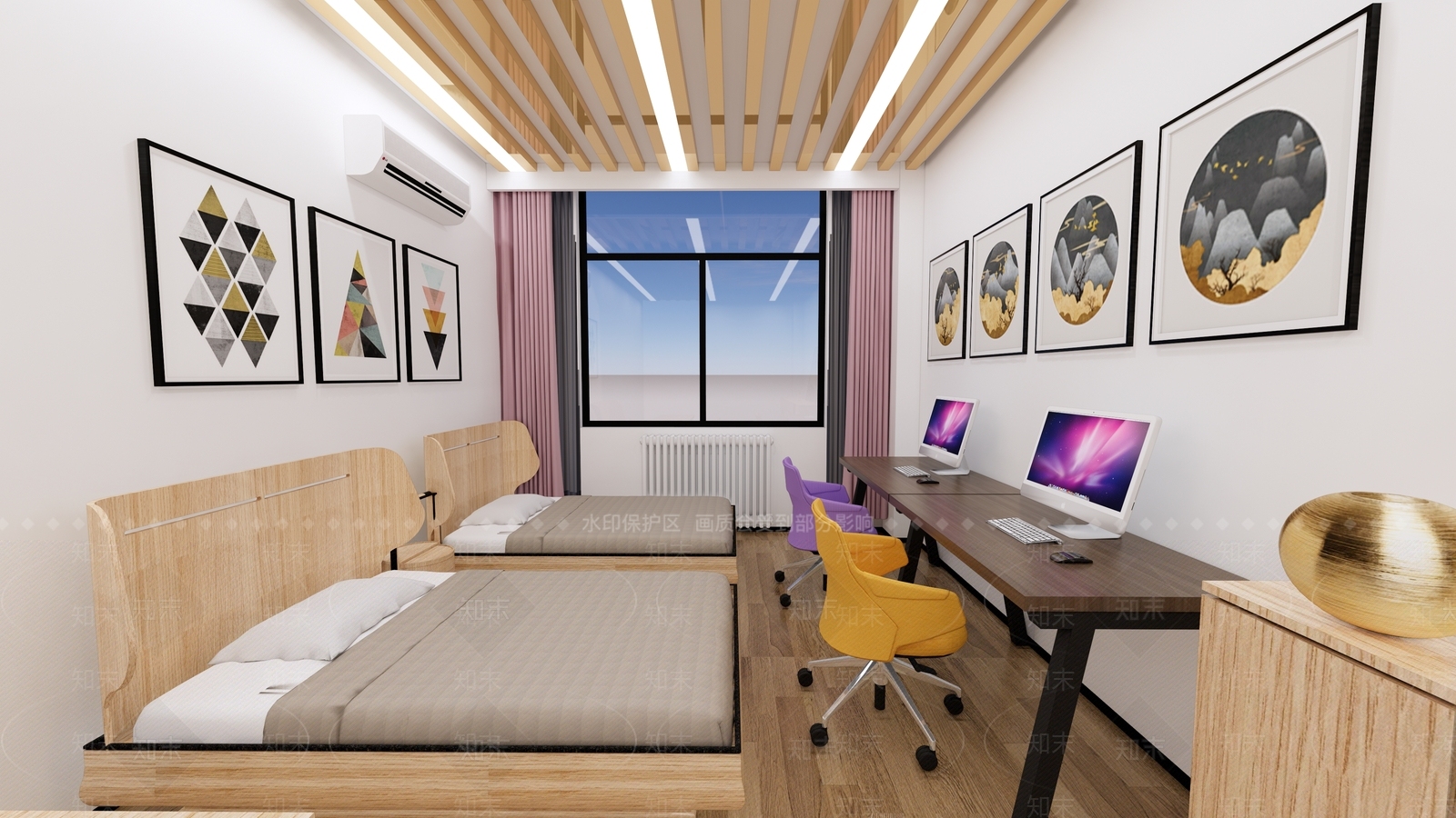 现代大学生宿舍SU模型下载【ID:1141064147】