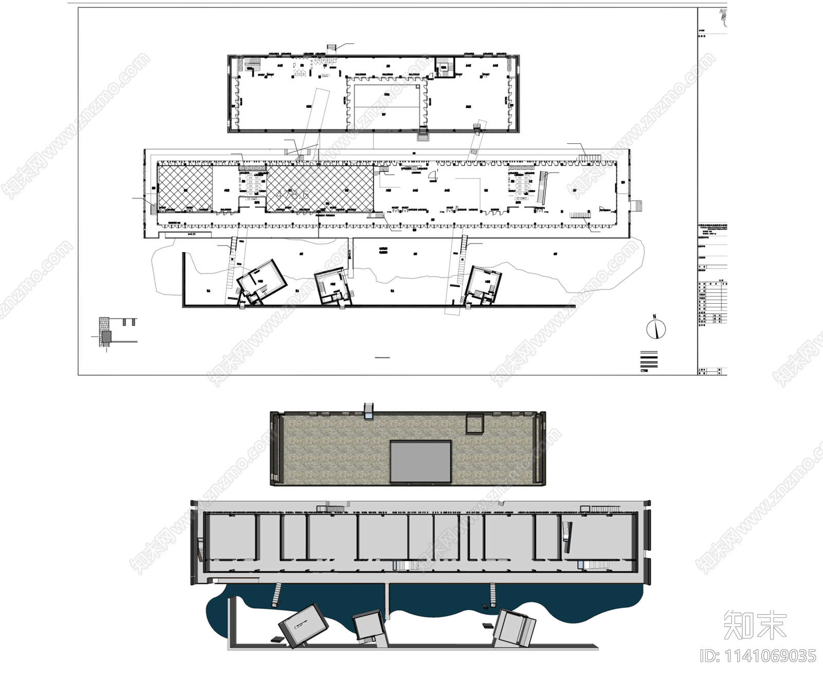 王澍中国美术学院象山校区19号楼建筑扩初图cad施工图下载【ID:1141069035】