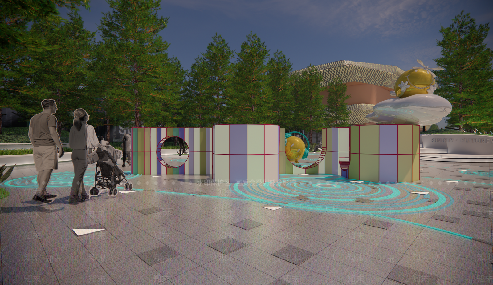 现代创意艺术墙构架SU模型下载【ID:1141076057】