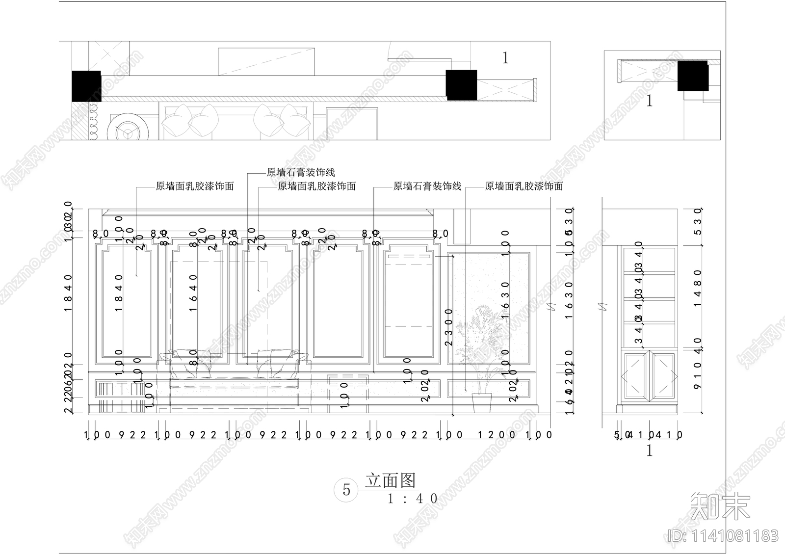 现代140平米大平层室内装修cad施工图下载【ID:1141081183】