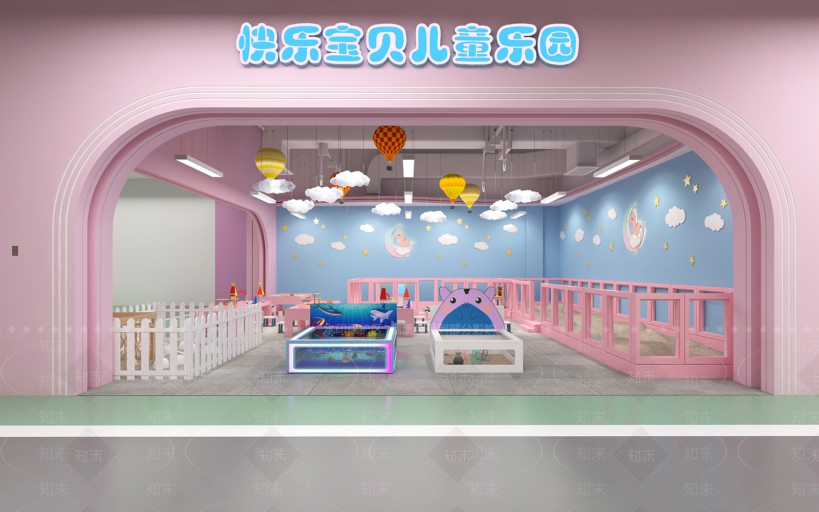 现代儿童游乐园3D模型下载【ID:1141084301】