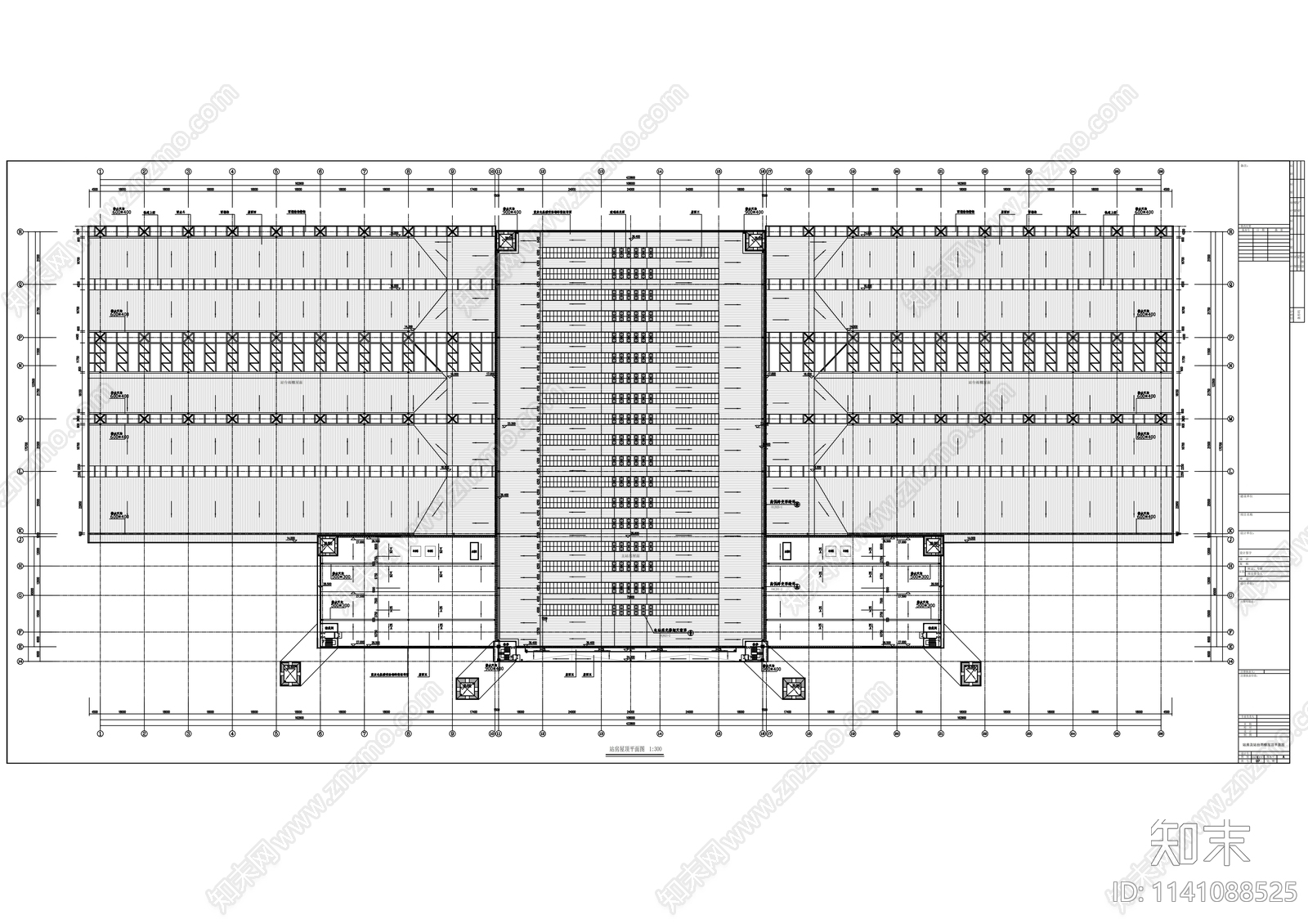 大型汽车客运站站房建筑cad施工图下载【ID:1141088525】