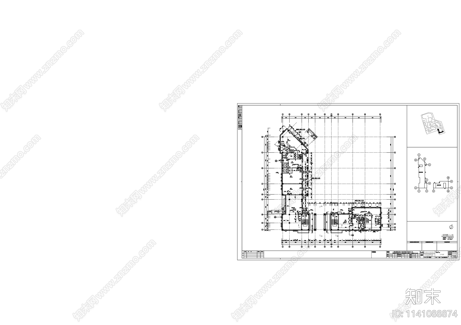 仿古商业建筑cad施工图下载【ID:1141088874】