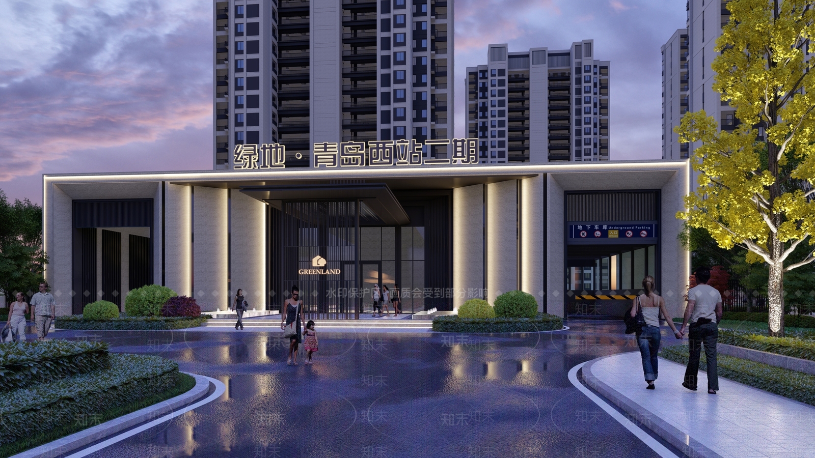 现代小区入口大门SU模型下载【ID:1141095598】
