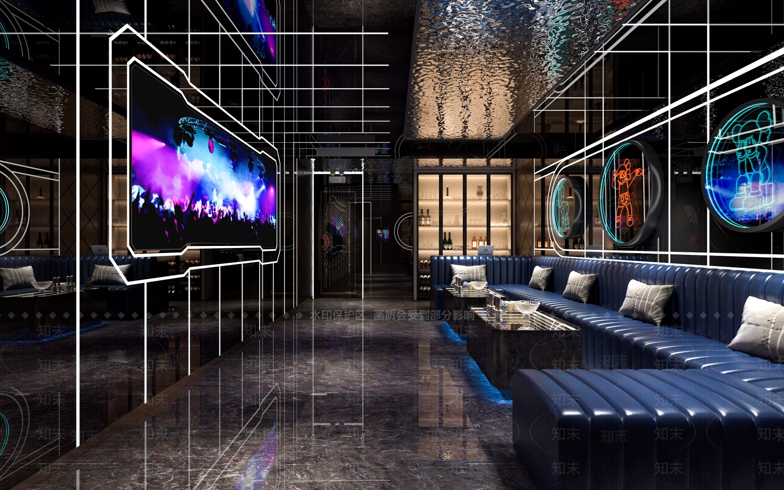 现代酒吧3D模型下载【ID:1213914373】