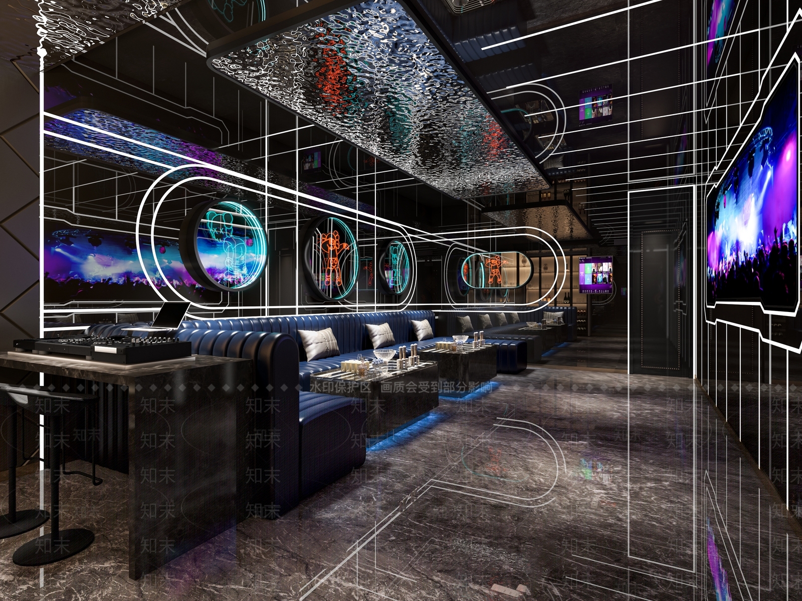 现代酒吧3D模型下载【ID:1213914373】