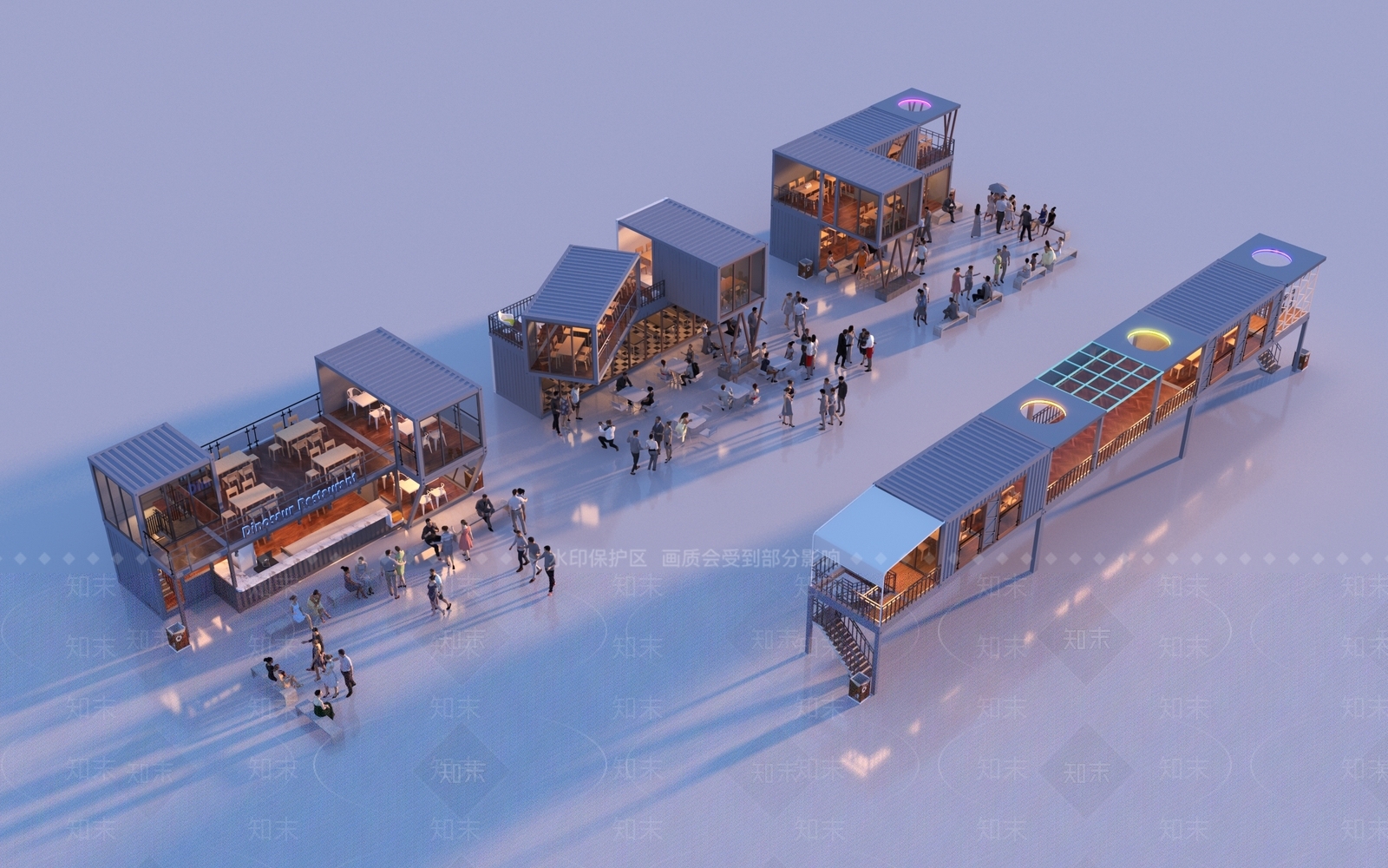 集装箱集合3D模型下载【ID:1141114043】_知末3d模型网
