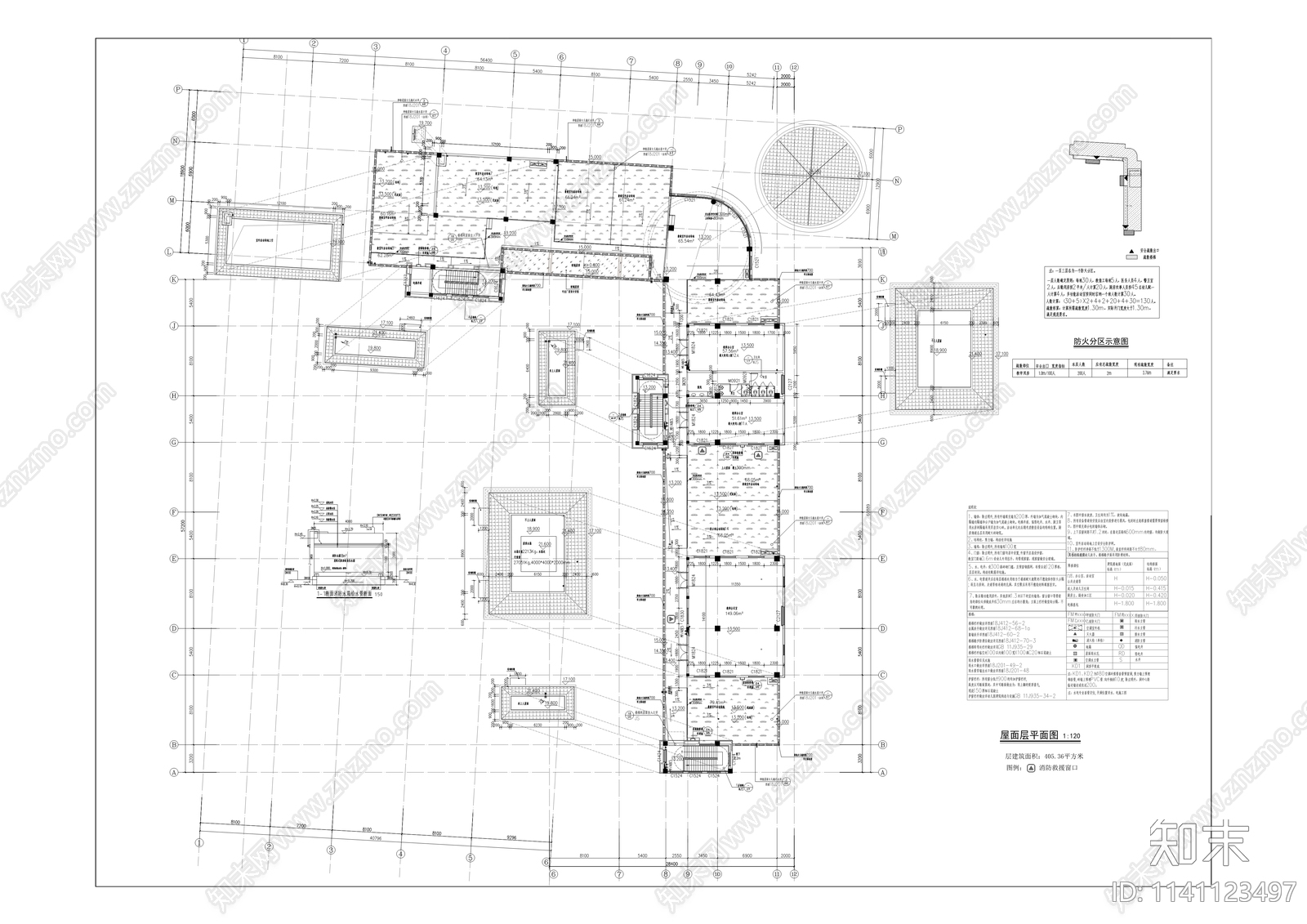 石龙船幼儿园建筑cad施工图下载【ID:1141123497】