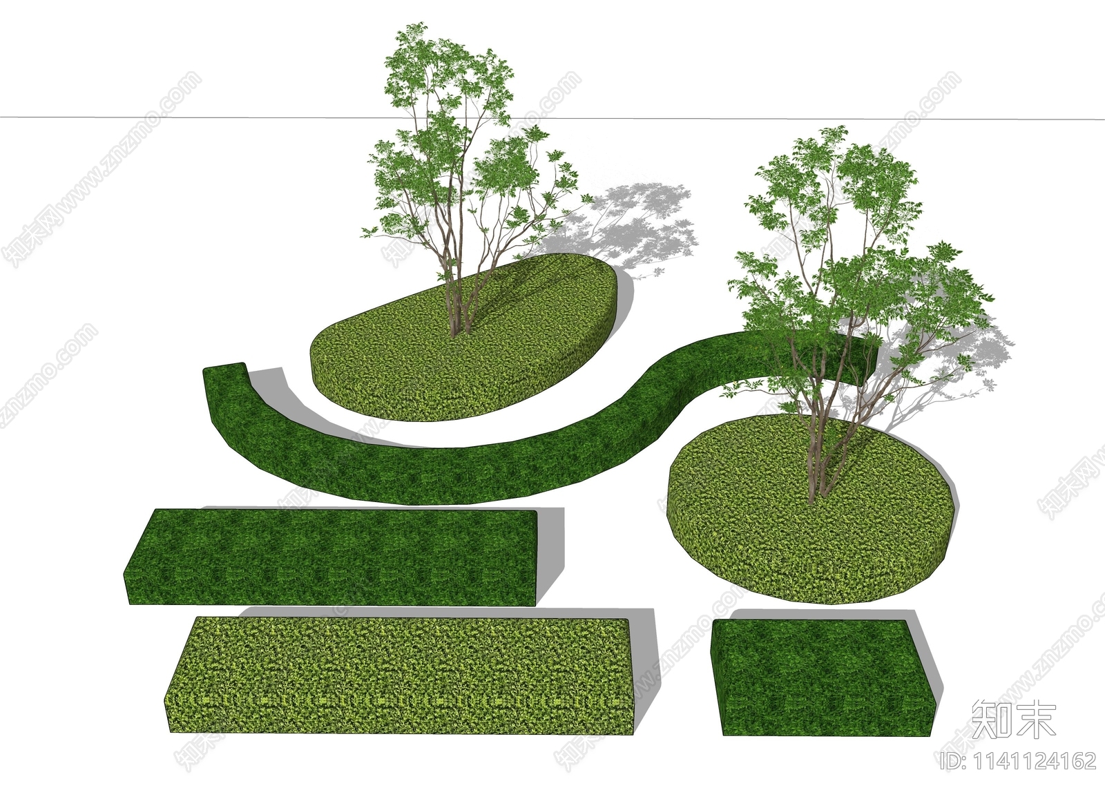 灌木带SU模型下载【ID:1141124162】