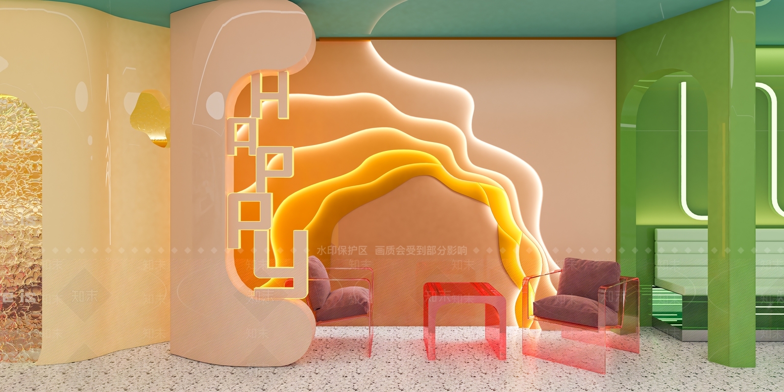 现代商场过道3D模型下载【ID:1141136213】