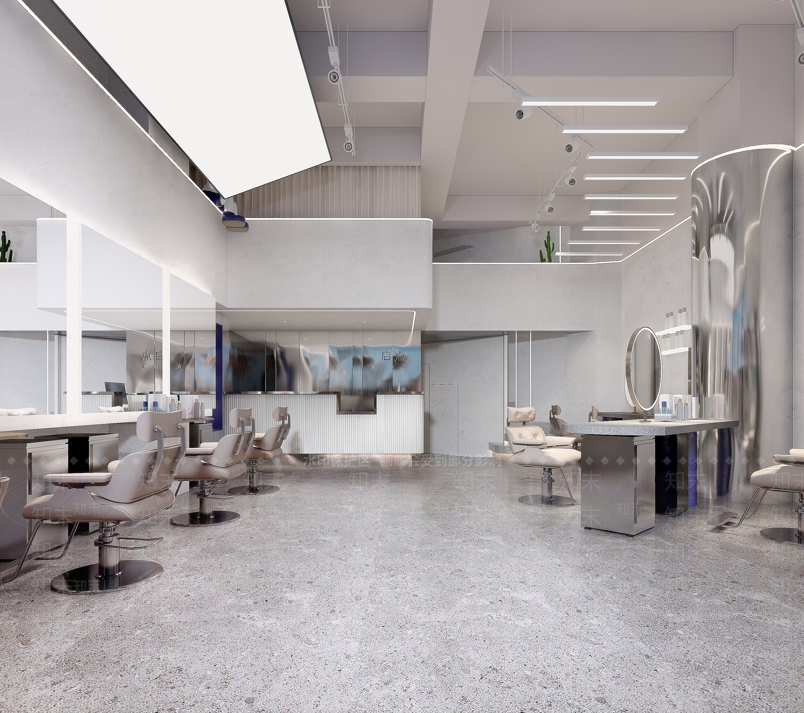 现代美发店3D模型下载【ID:1141131448】