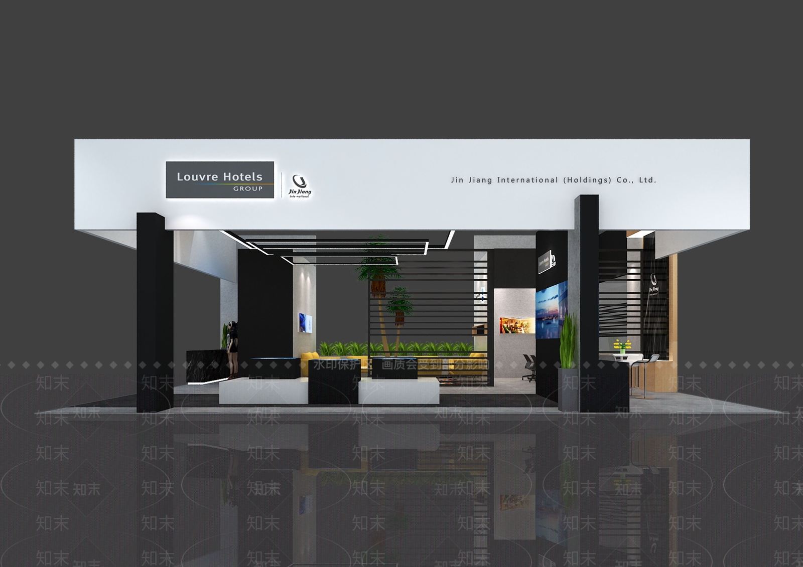 现代办公家具展览3D模型下载【ID:1141131539】