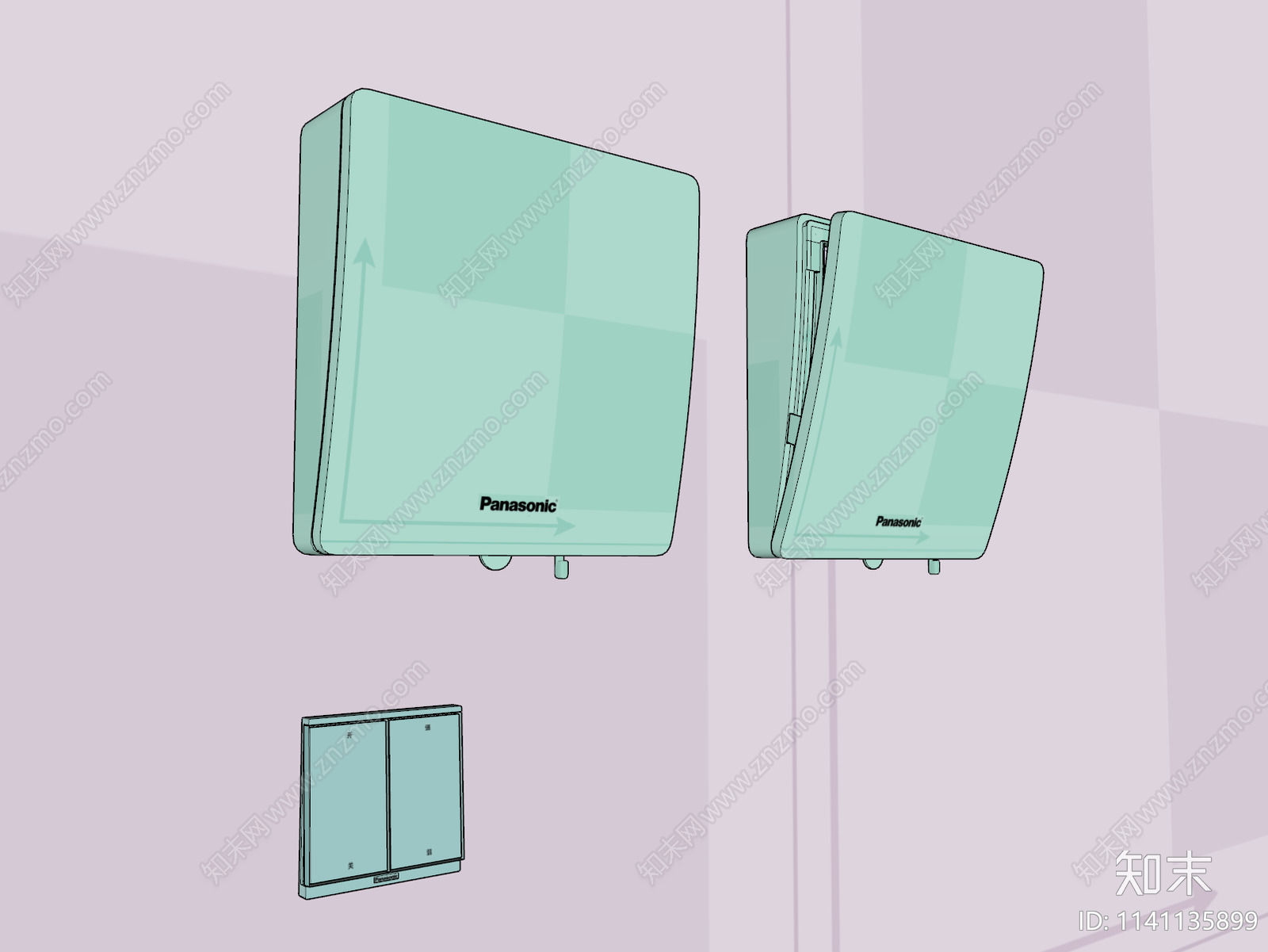 松下壁挂新风机SU模型下载【ID:1141135899】