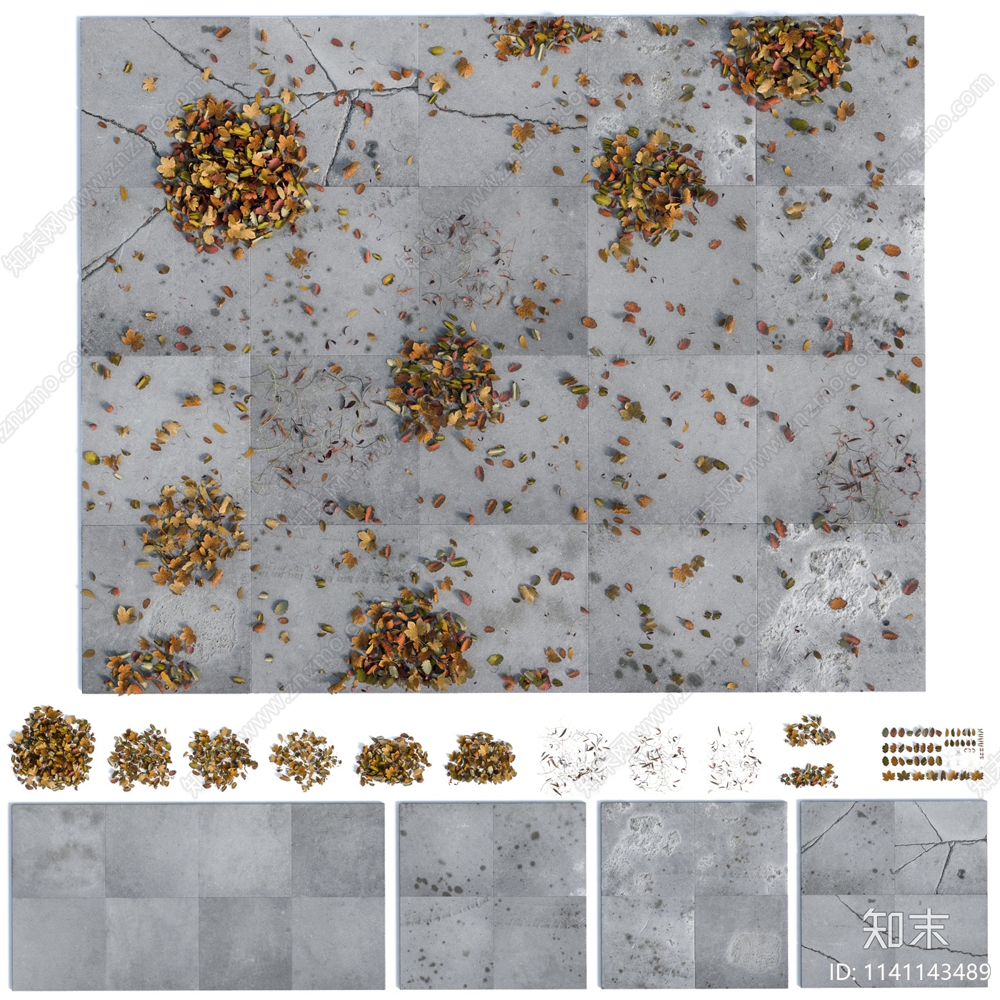 现代水泥地砖3D模型下载【ID:1141143489】