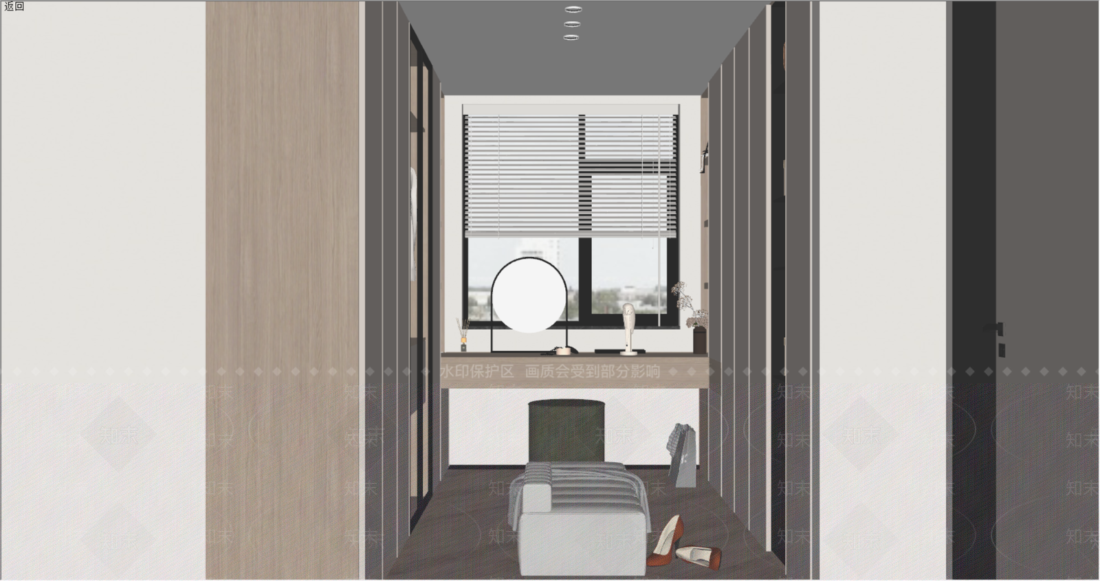 现代衣帽间SU模型下载【ID:1141159473】