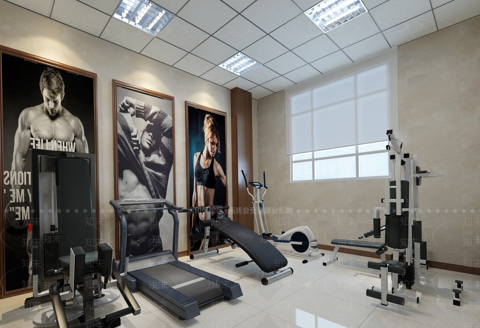 现代健身房3D模型下载【ID:1141159913】