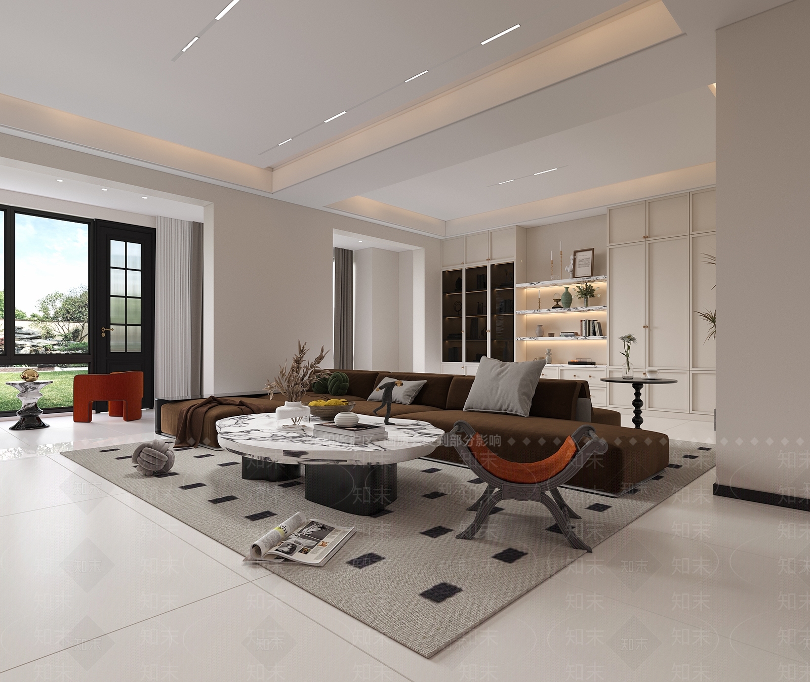 现代家居客厅3D模型下载【ID:1141161115】_知末3d模型网