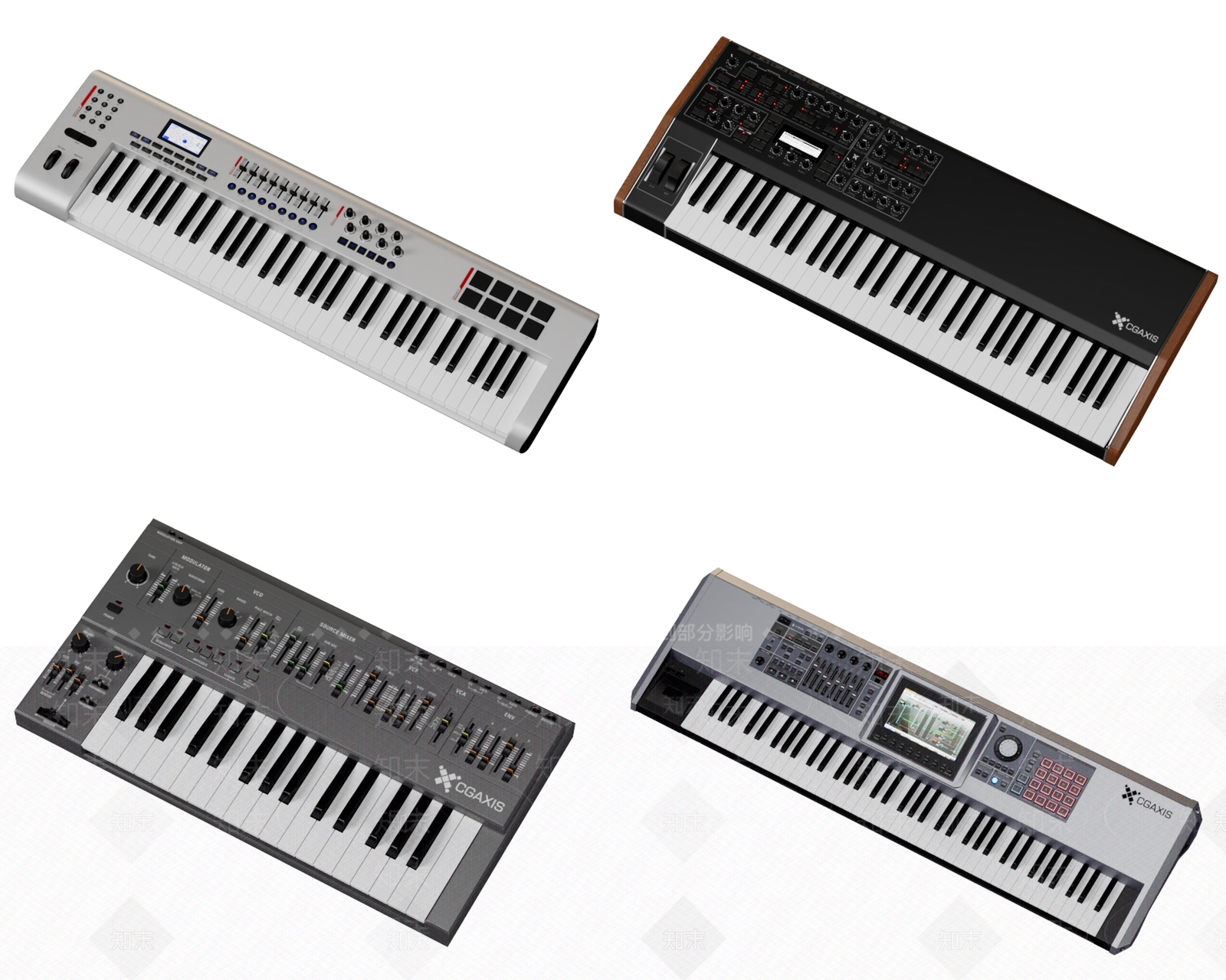 现代电子琴3D模型下载【ID:1141165859】