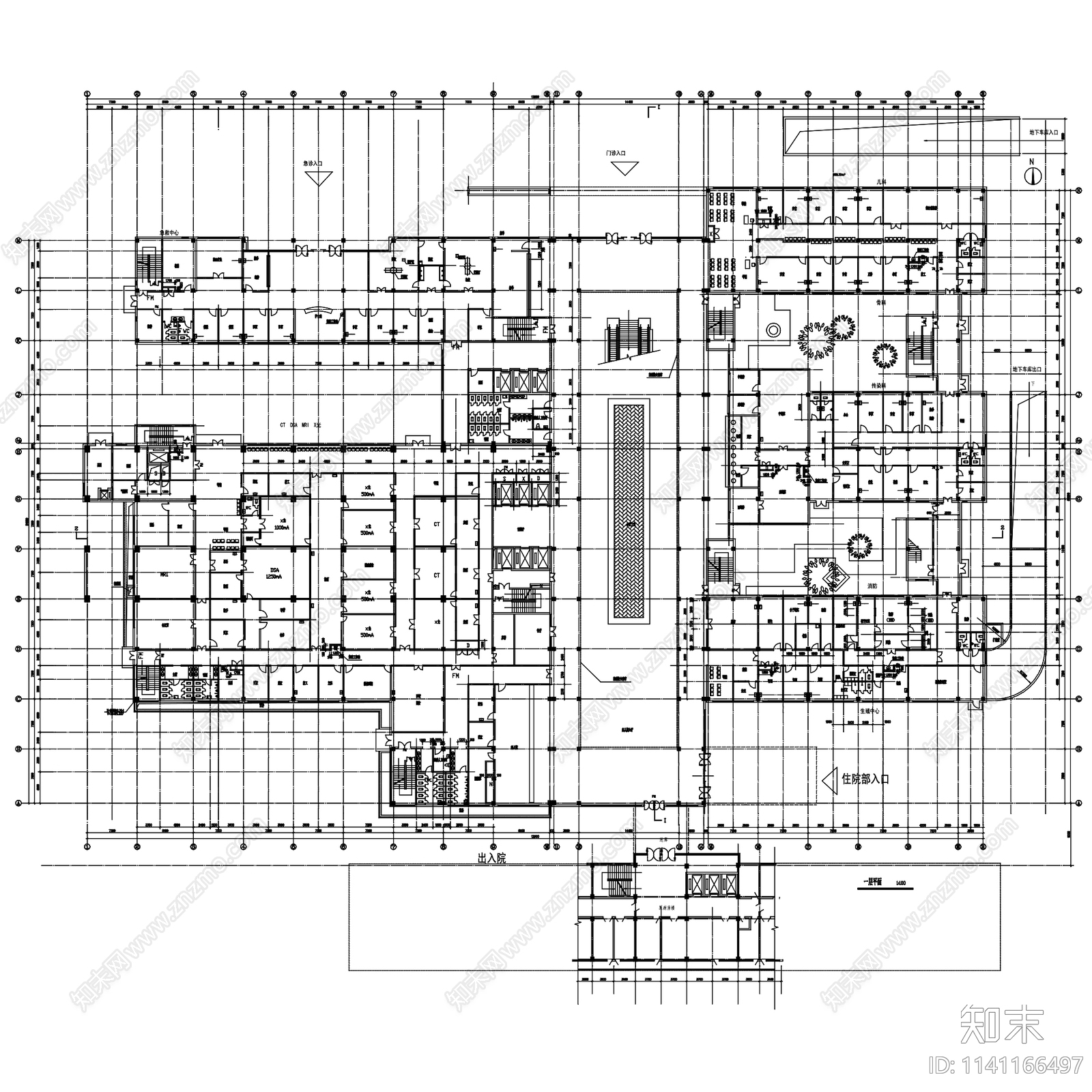 北京平煤集团总医院建筑cad施工图下载【ID:1141166497】