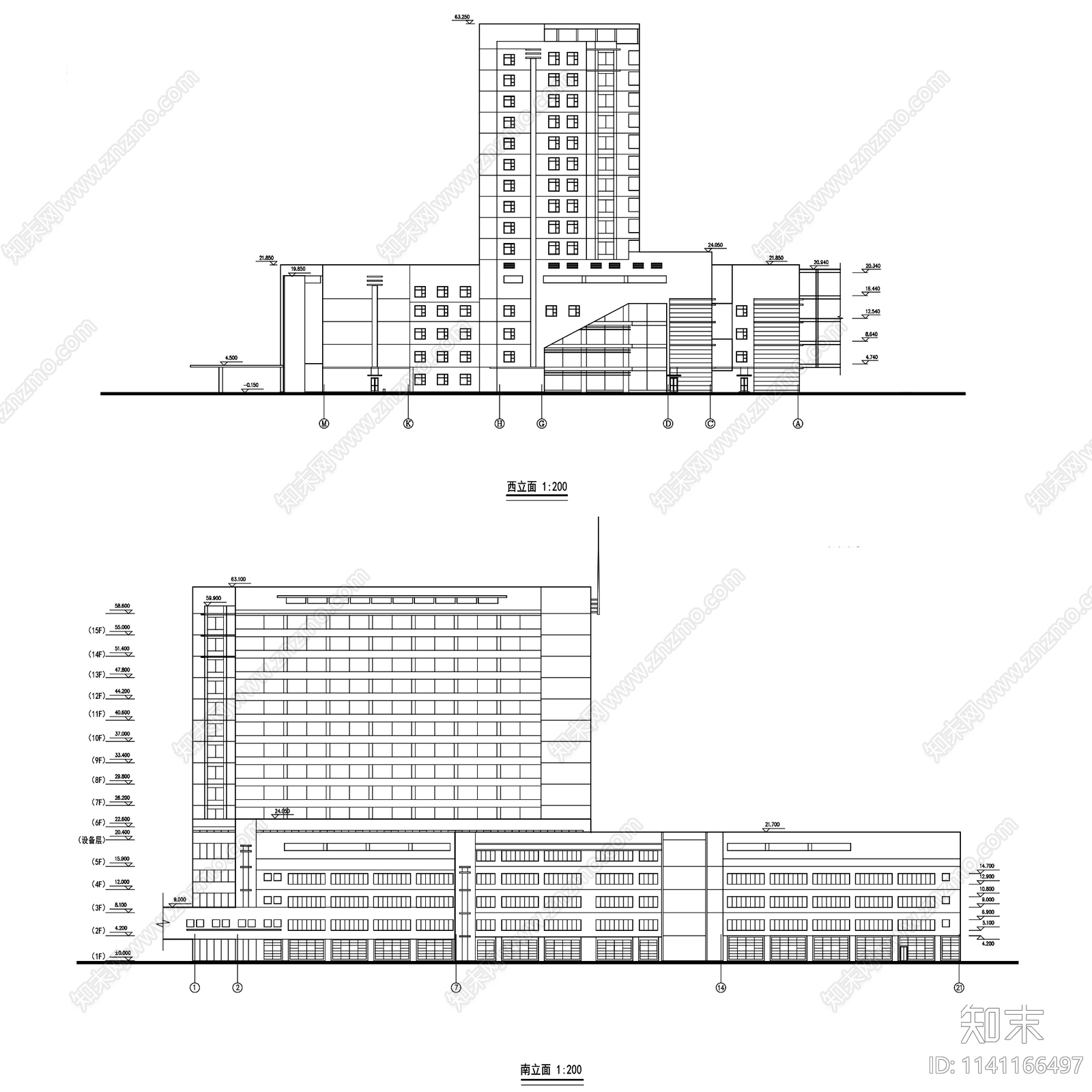 北京平煤集团总医院建筑cad施工图下载【ID:1141166497】