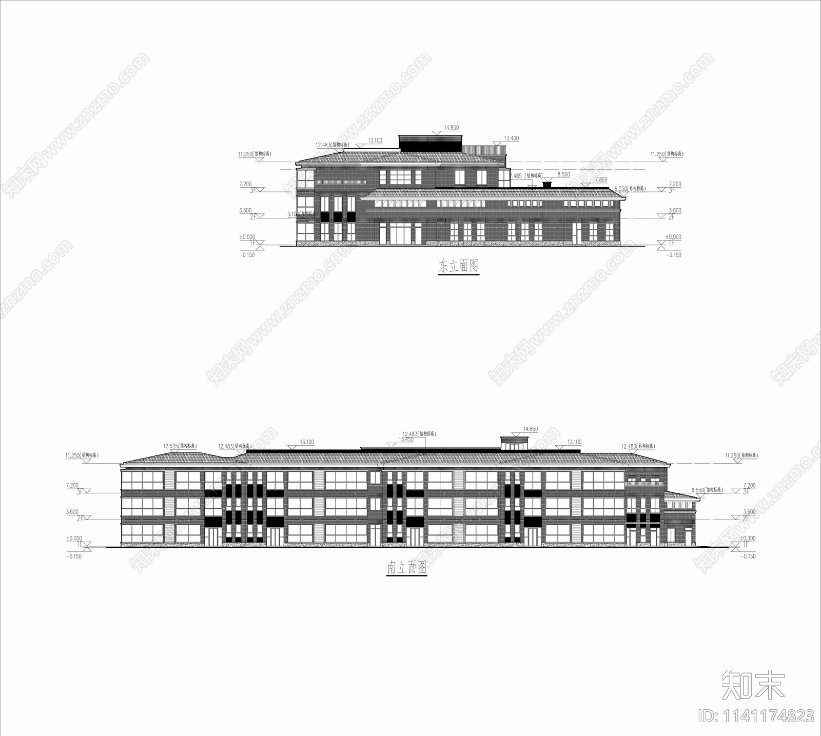 幼儿园建筑cad施工图下载【ID:1141174823】