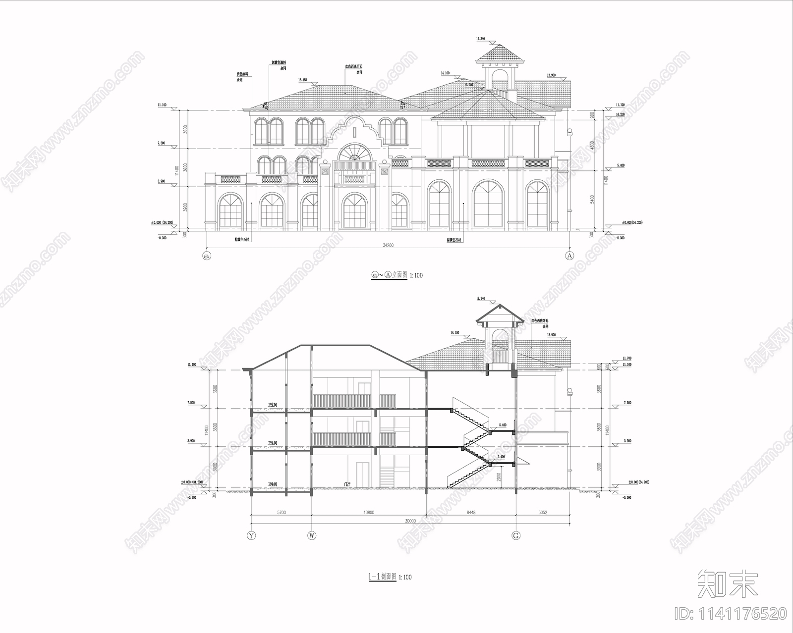 幼儿园建筑cad施工图下载【ID:1141176520】