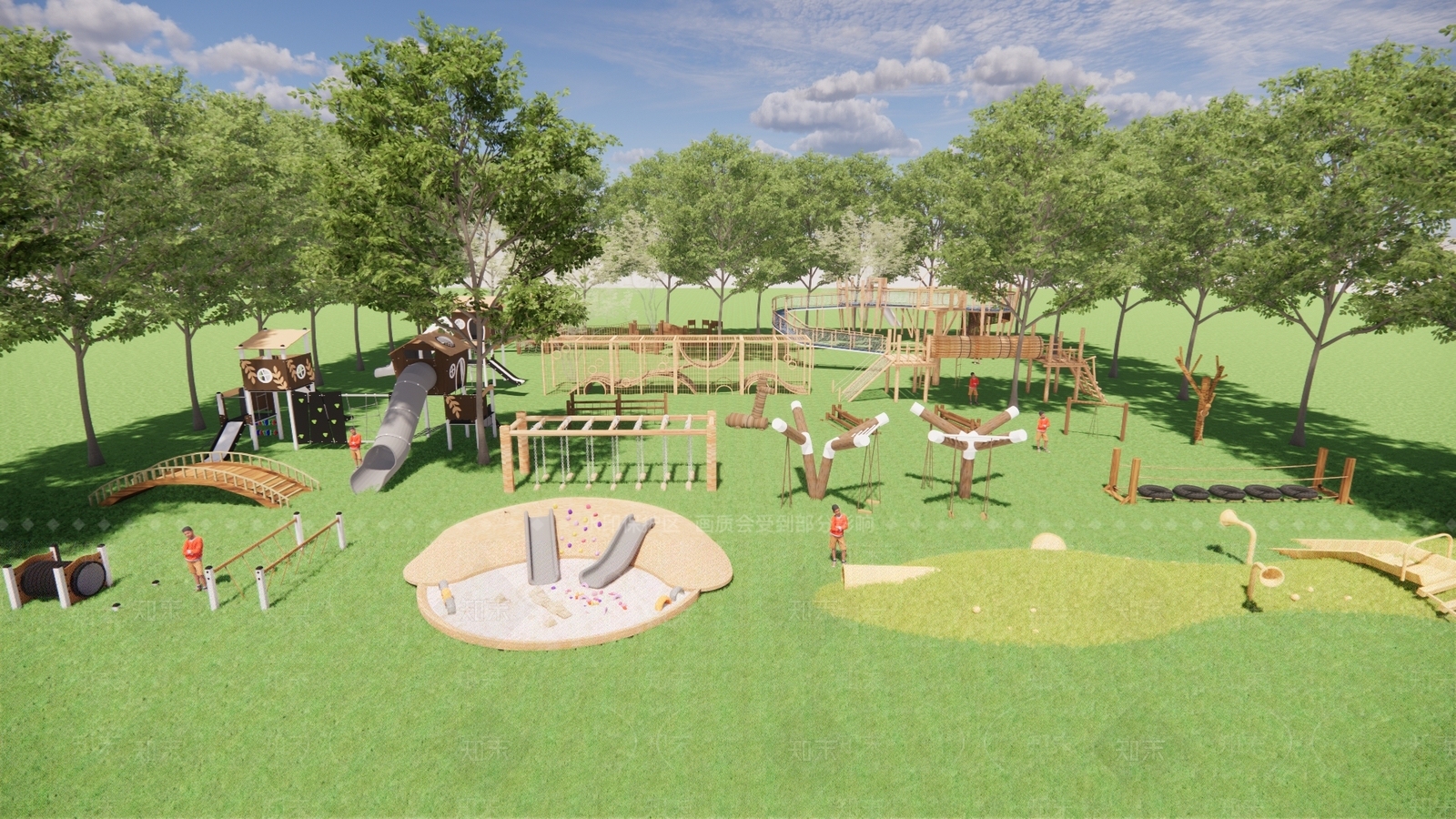 儿童无动力健身器材SU模型下载【ID:1141177323】