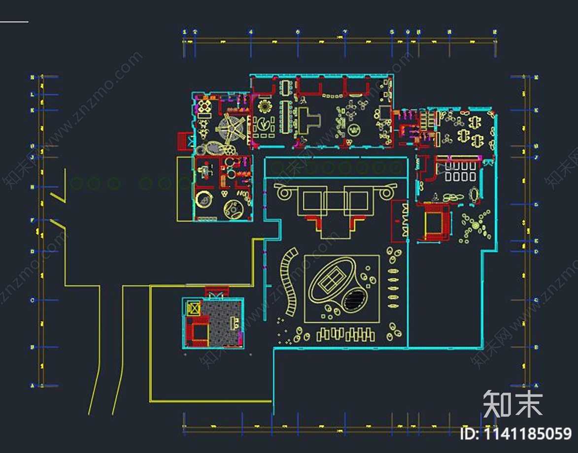 儿童游乐园平面图cad施工图下载【ID:1141185059】