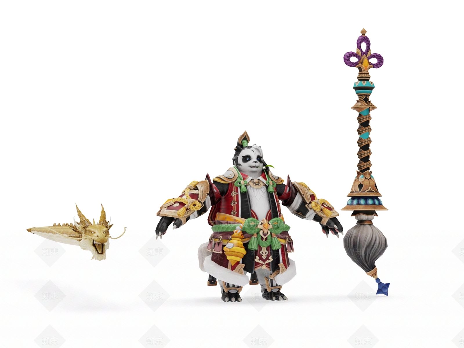 功夫熊猫手办SU模型下载【ID:1141199303】