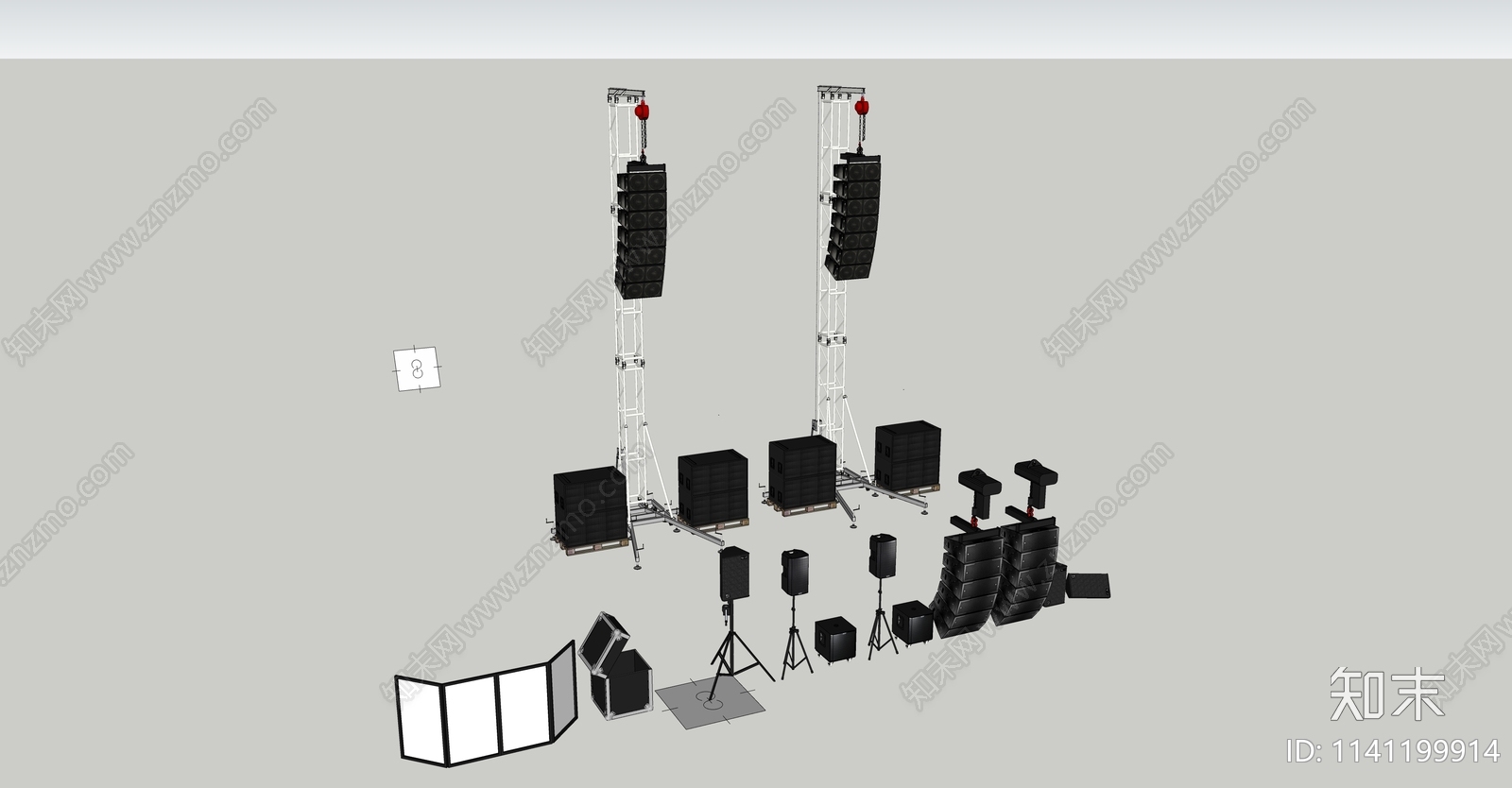 舞台音响SU模型下载【ID:1141199914】