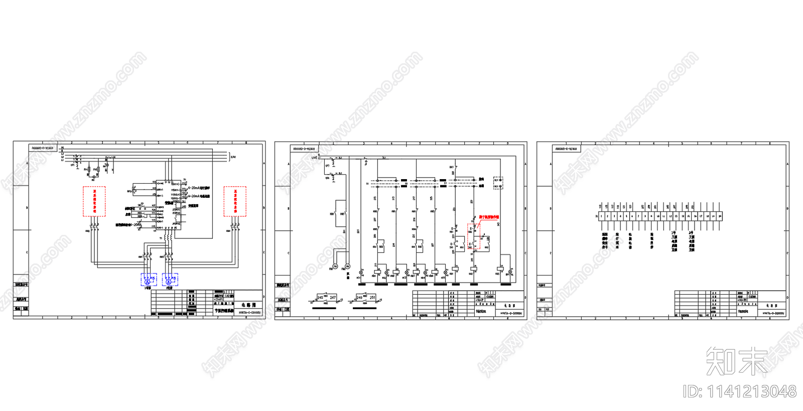 ABB变频器一拖二控制系统cad施工图下载【ID:1141213048】