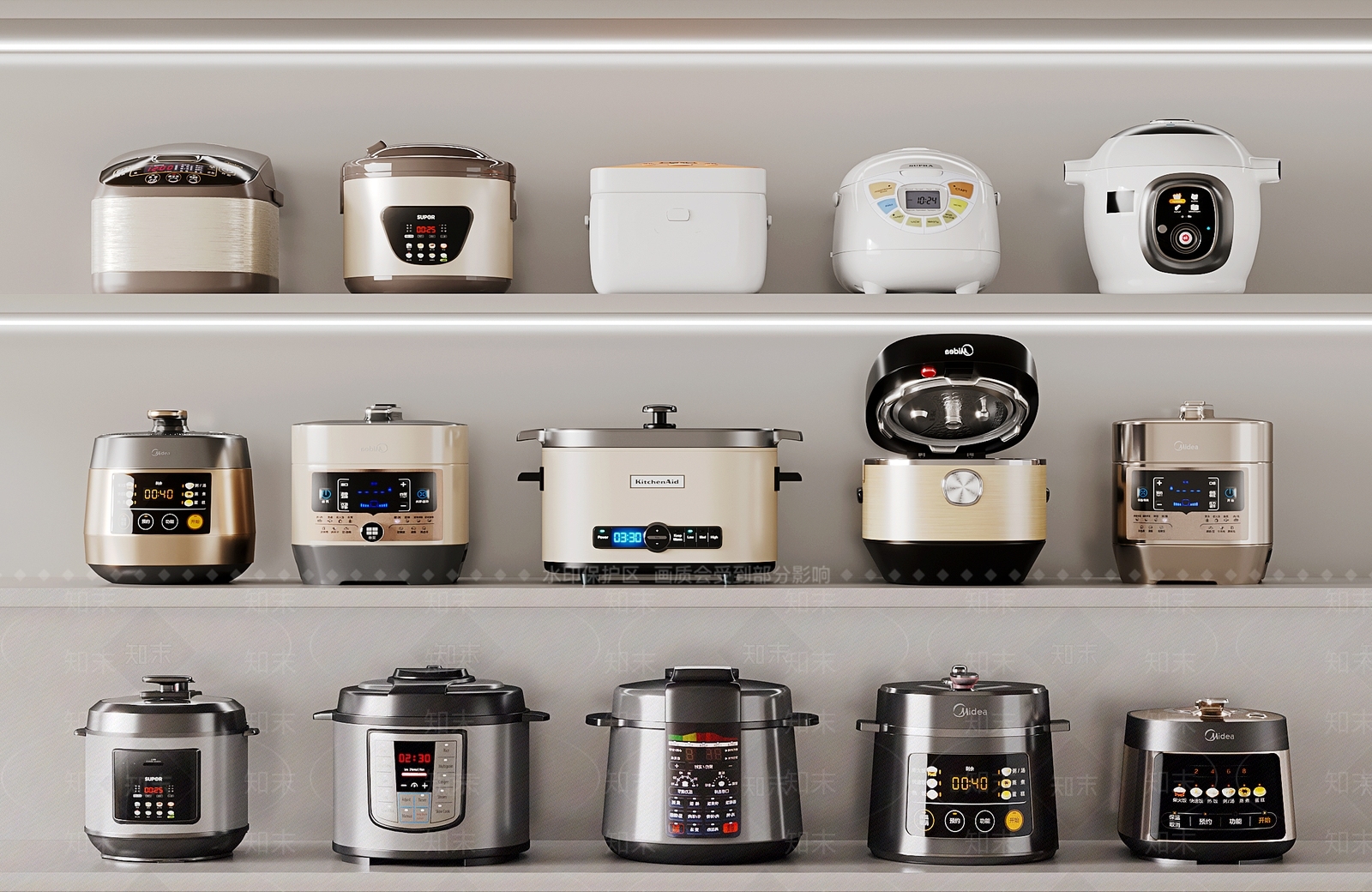 电饭煲3D模型下载【ID:1141222708】