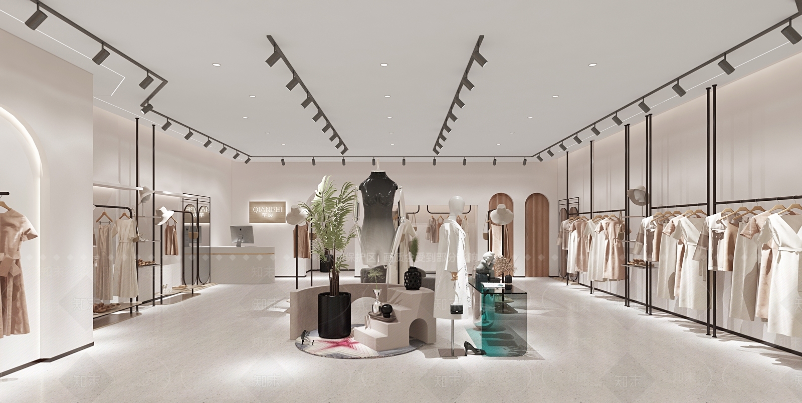 现代服装鞋店3D模型下载【ID:1141225636】