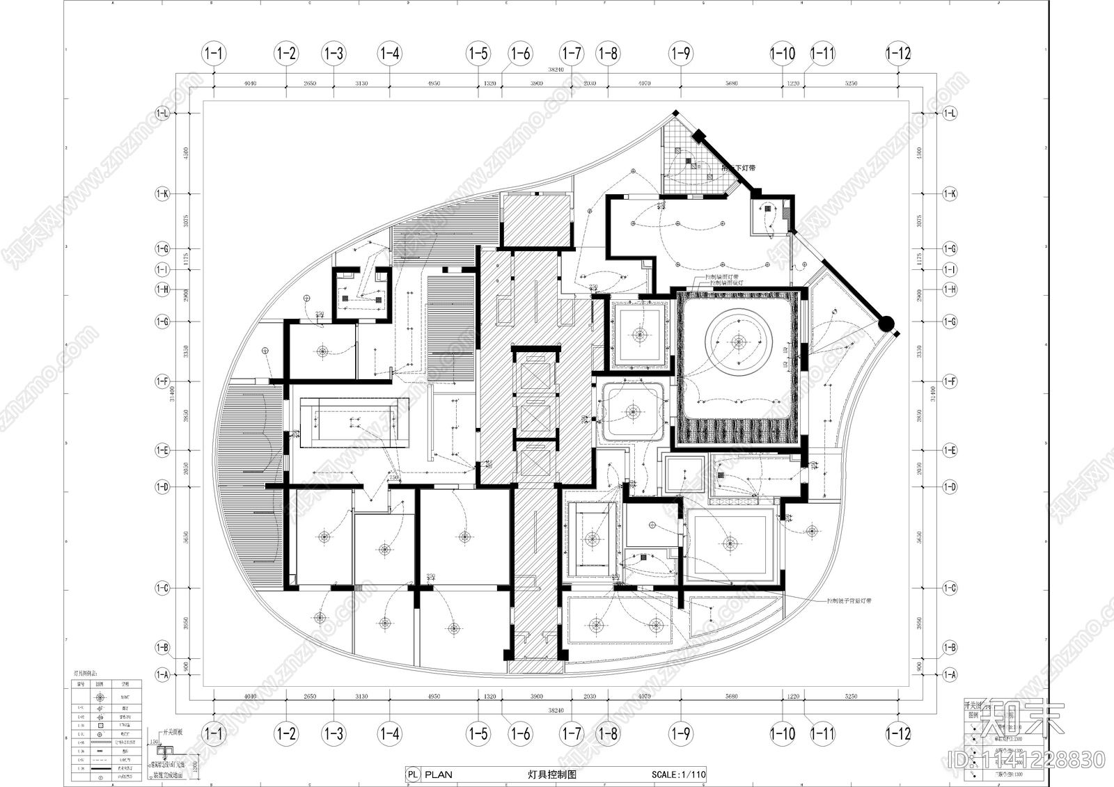 中铁建工程办公室室内装修全套cad施工图下载【ID:1141228830】