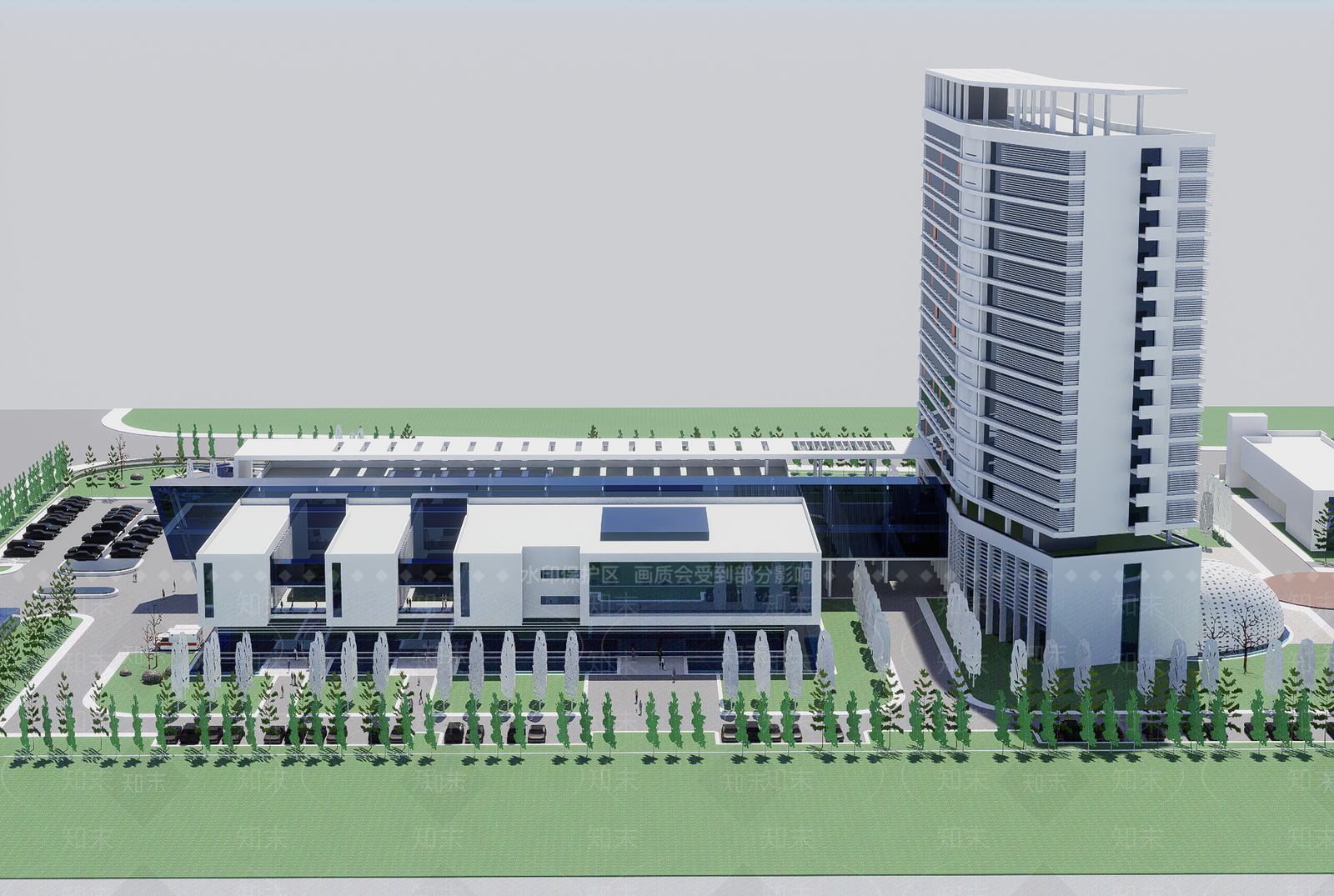 现代风格医疗建筑SU模型下载【ID:1141228962】