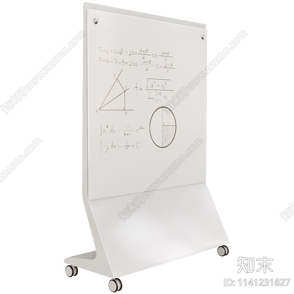移动白板3D模型下载【ID:1141231827】