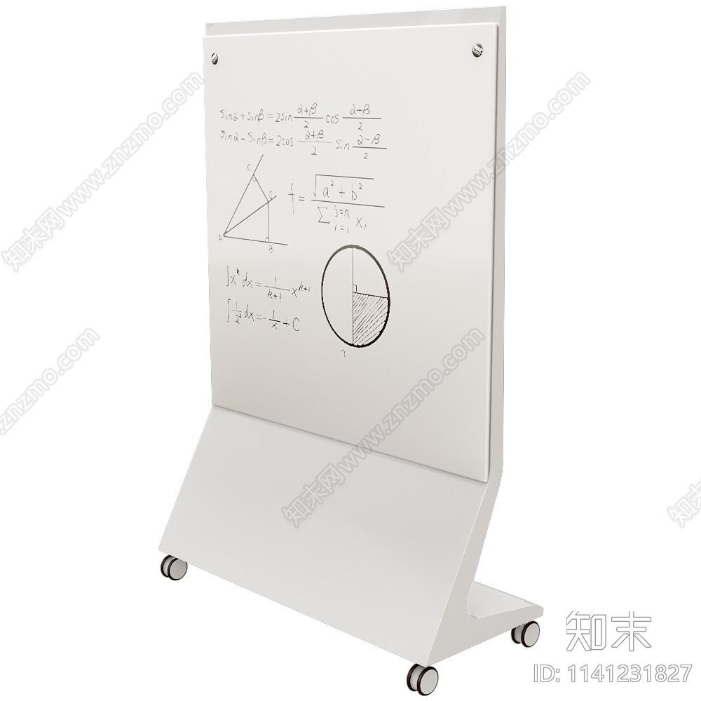 移动白板3D模型下载【ID:1141231827】