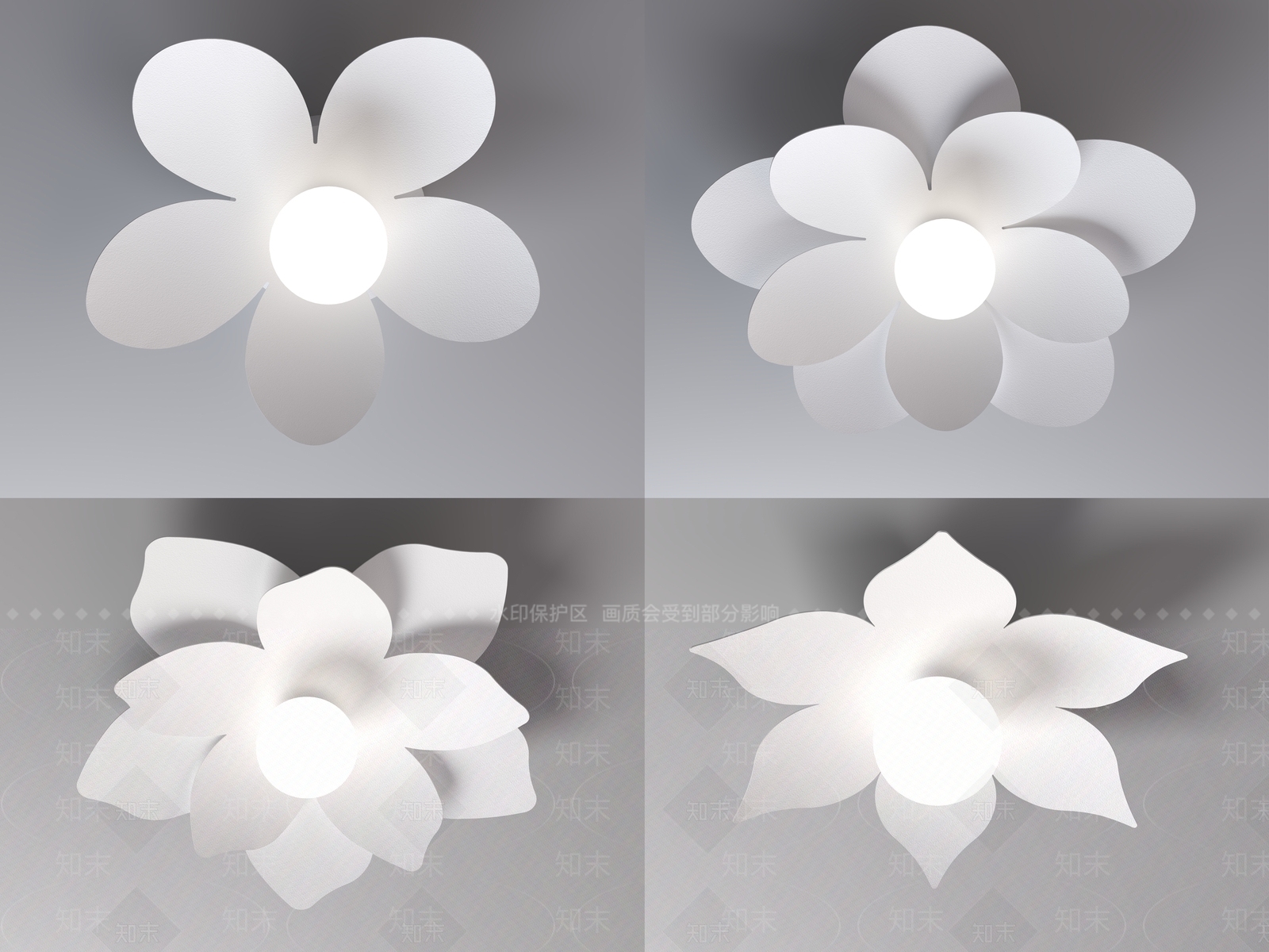 现代简约卧室过道吸顶灯3D模型下载【ID:1141684329】