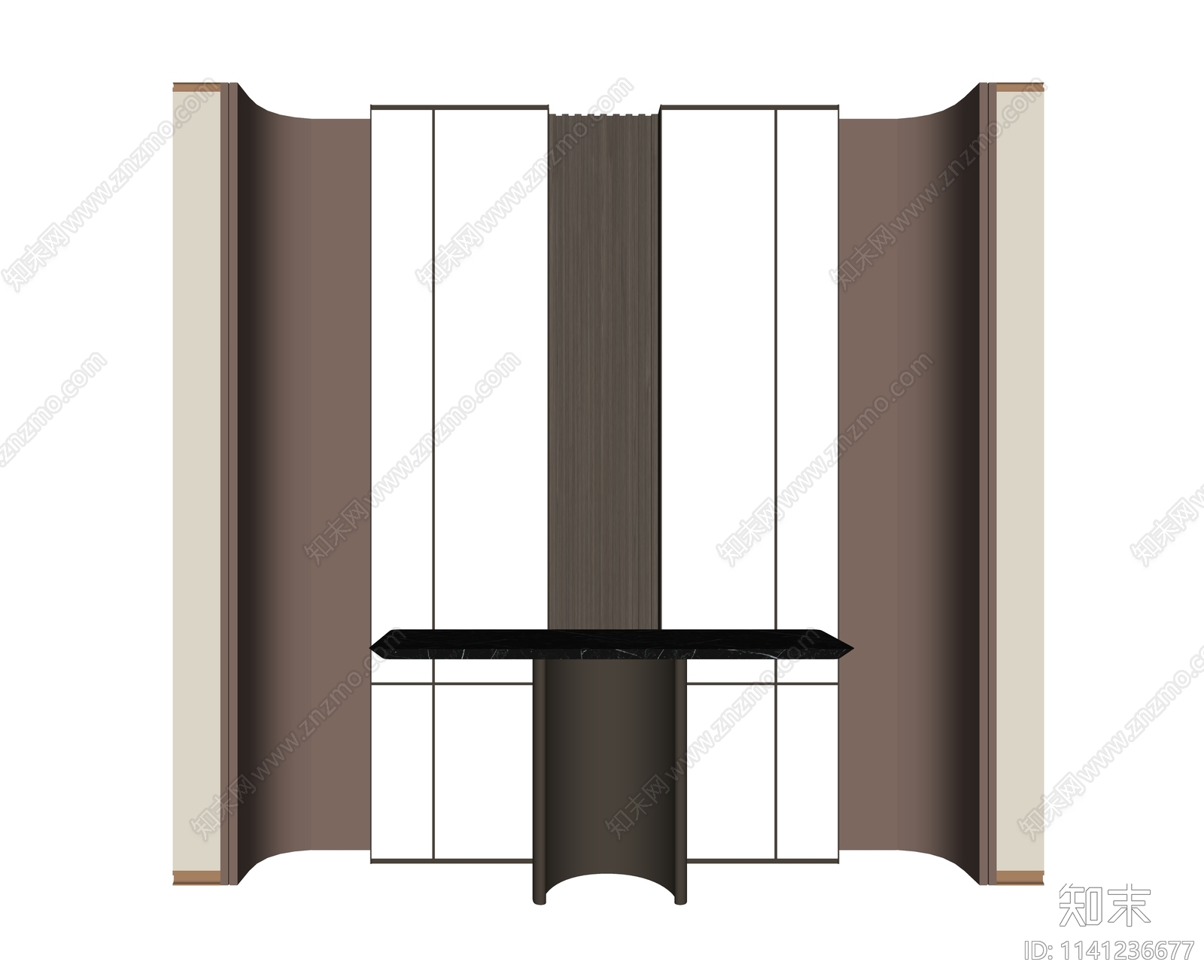 现代玄关背景墙SU模型下载【ID:1141236677】