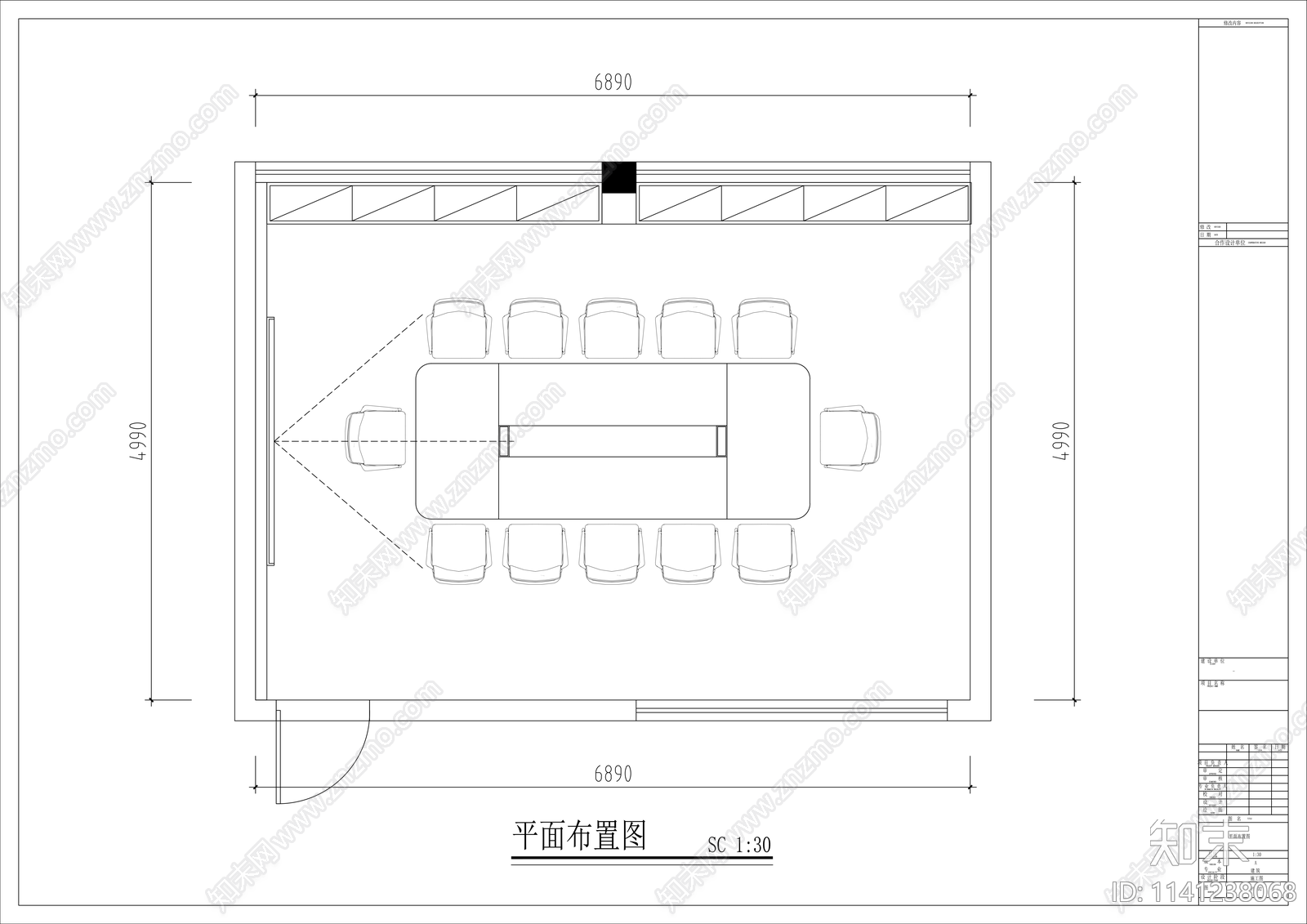 党员活动室cad施工图下载【ID:1141238068】